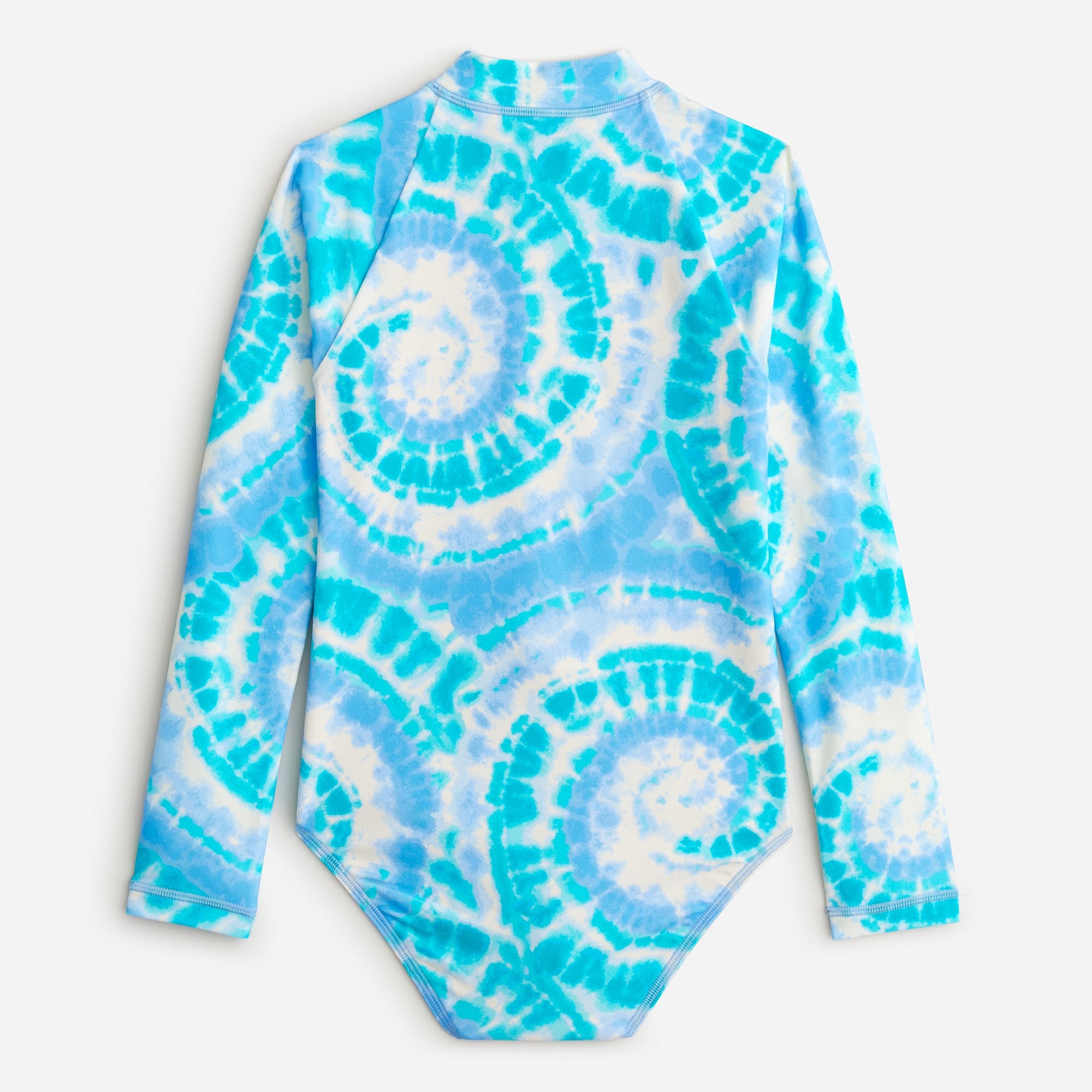 Girls' printed rash guard one-piece with UPF 50+