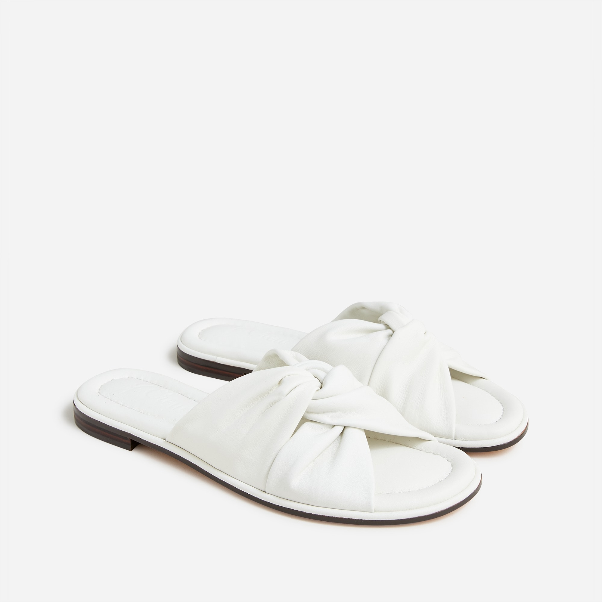 Menorca padded twist-knot sandals in leather