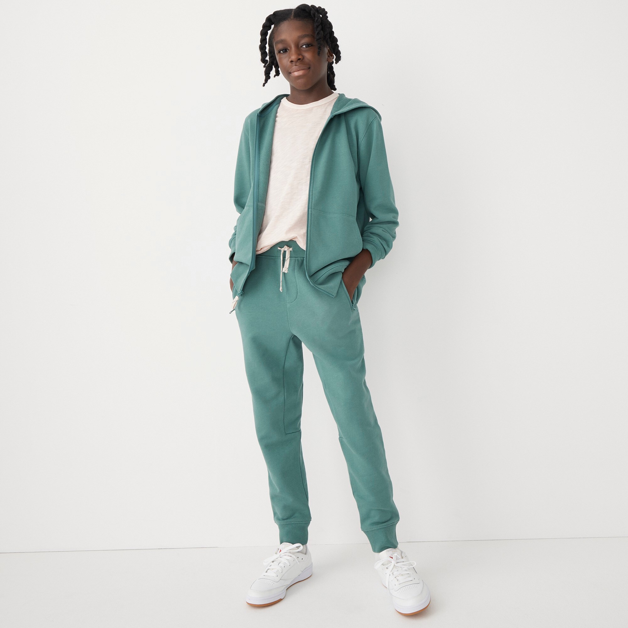 Kids' french terry slim-slouchy sweatpant
