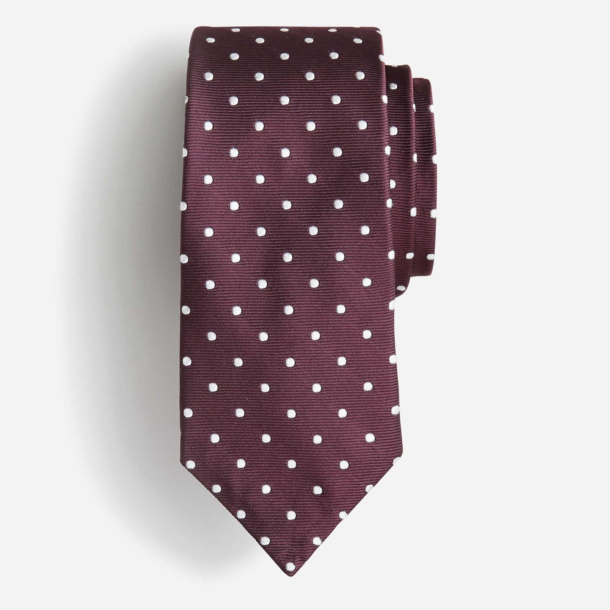 Italian silk repp tie in dot