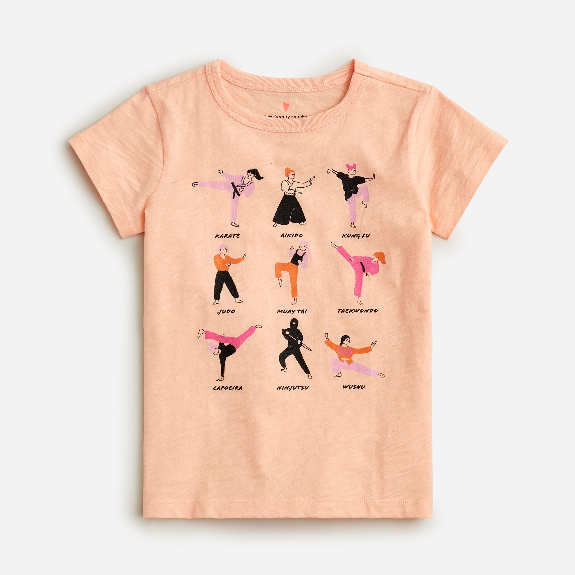 Girls' martial arts graphic T-shirt