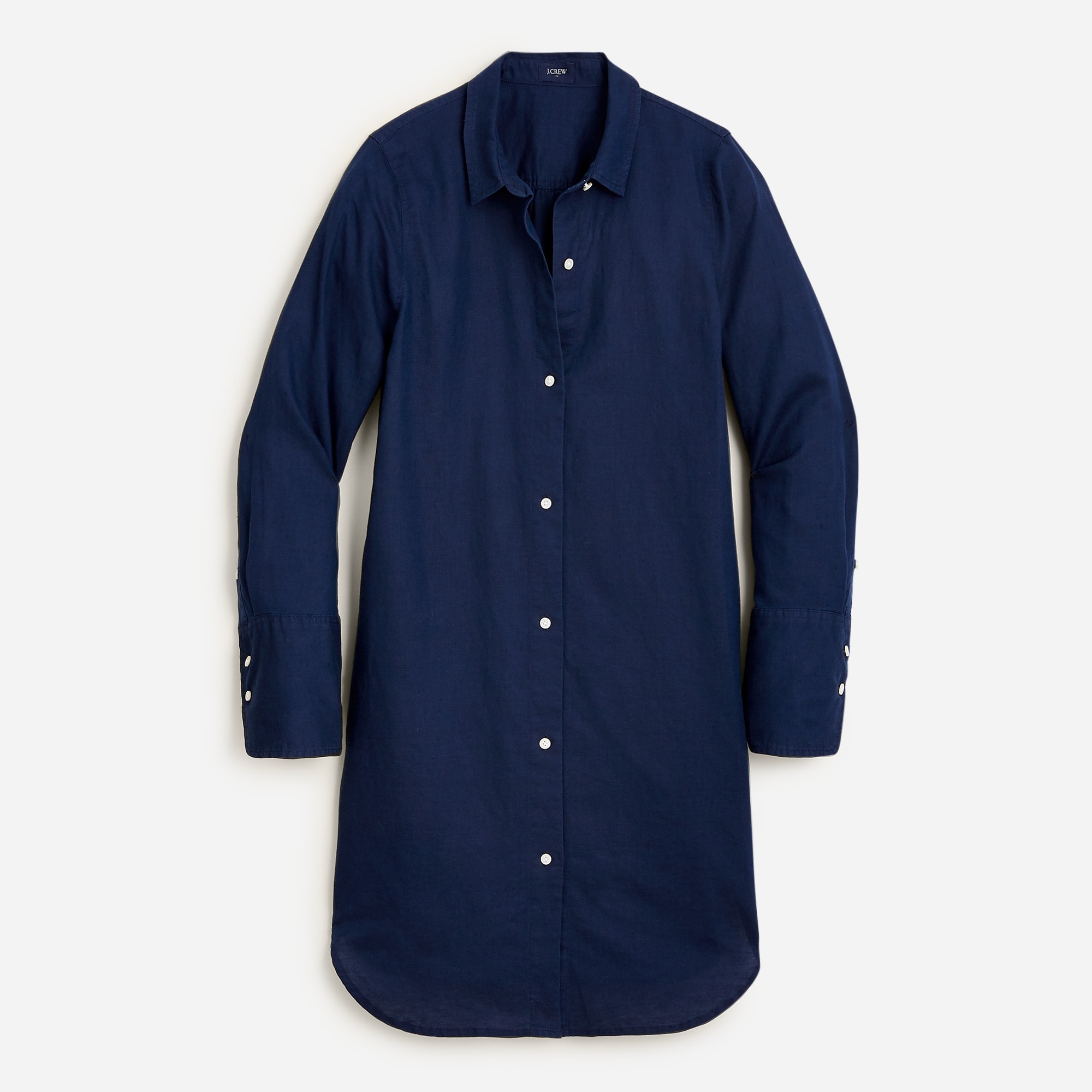 Linen-cotton blend beach shirt