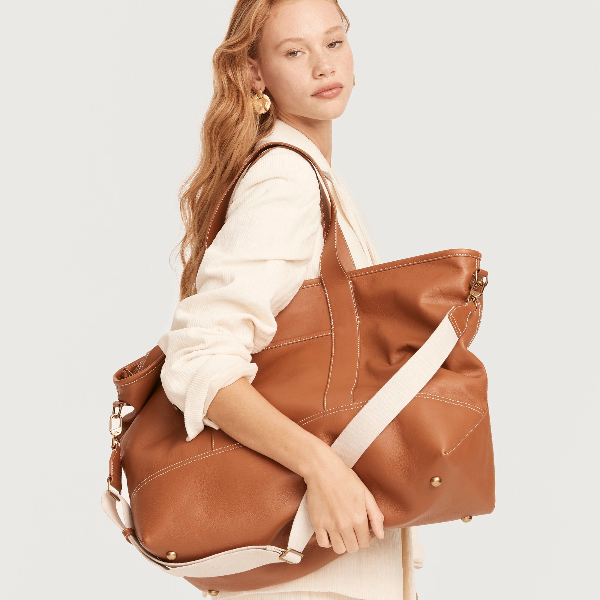Weekender Montauk tote in leather