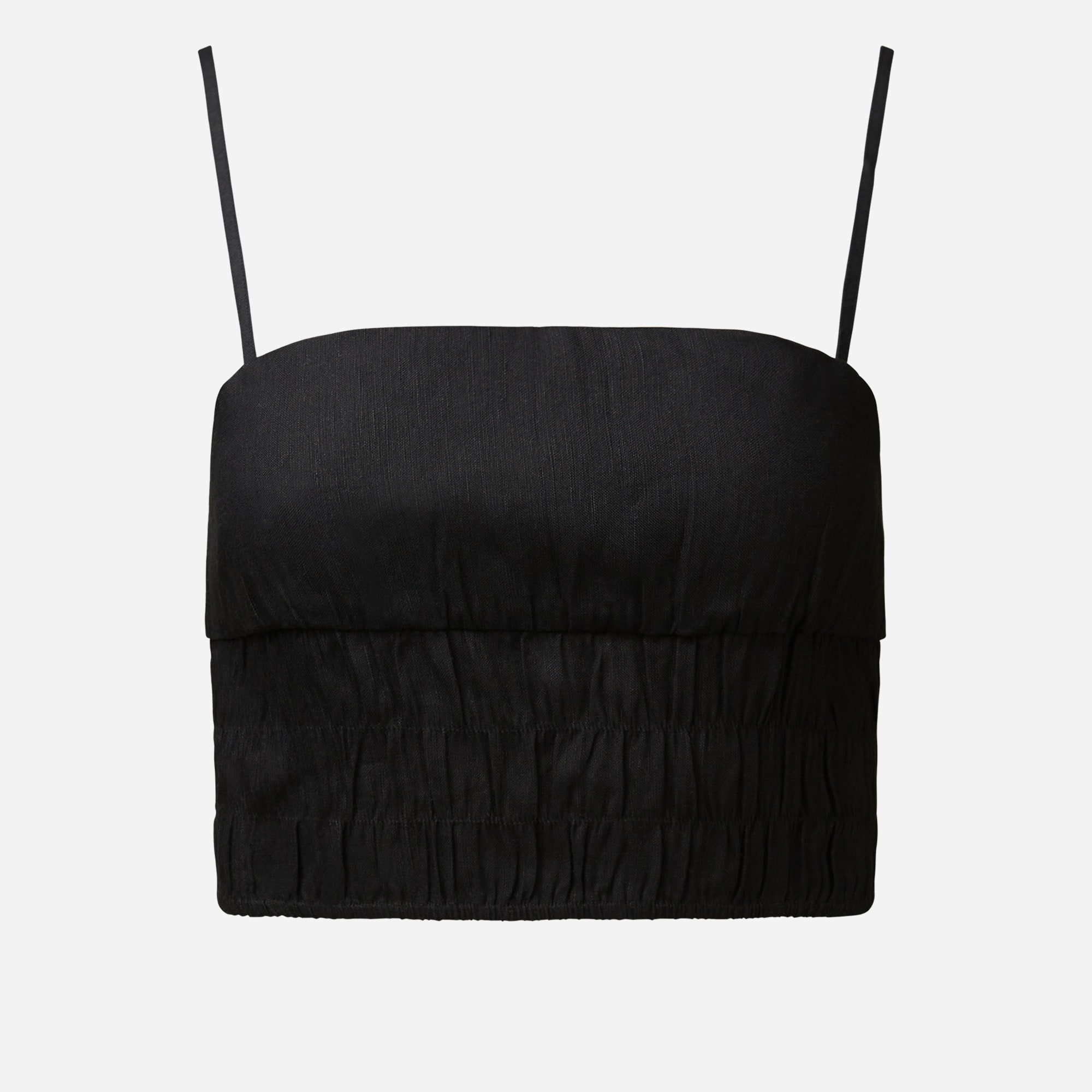 Onia air linen smocked tank