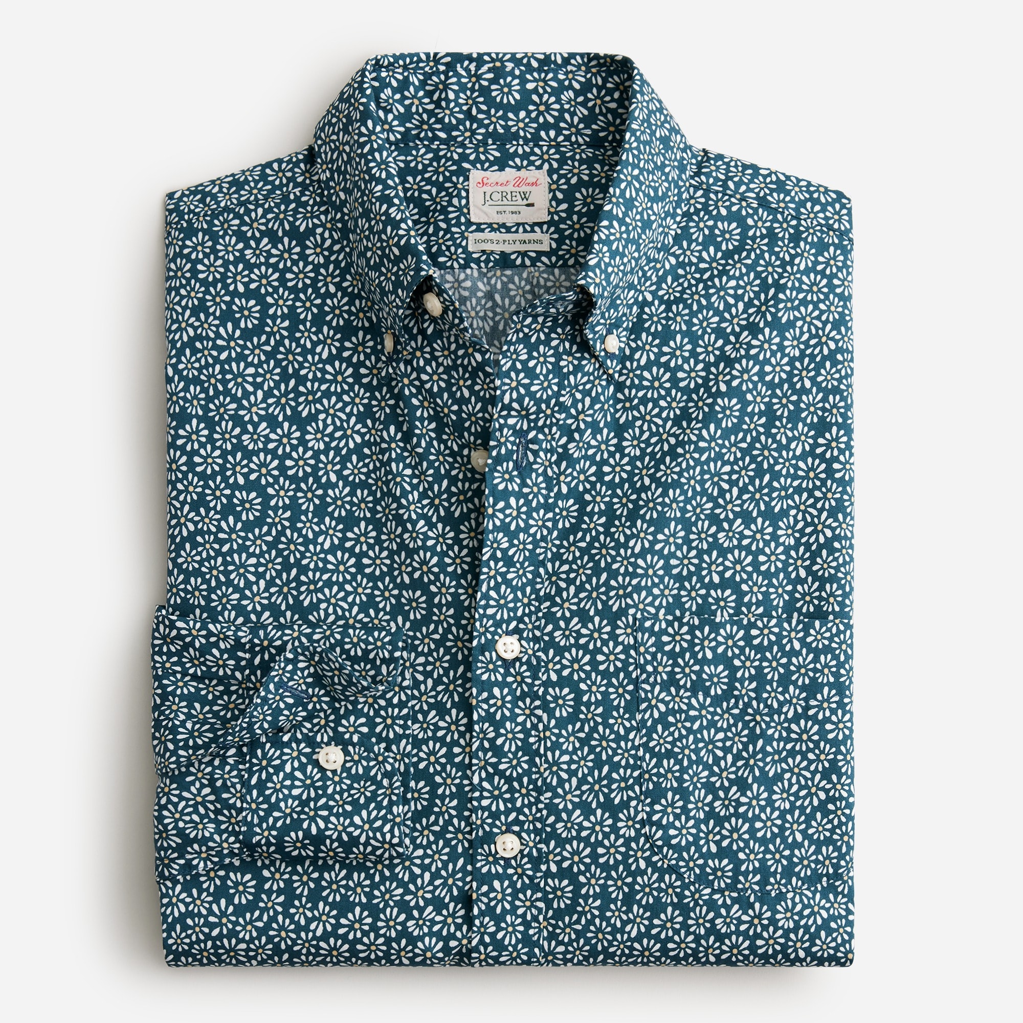 Secret Wash cotton poplin shirt