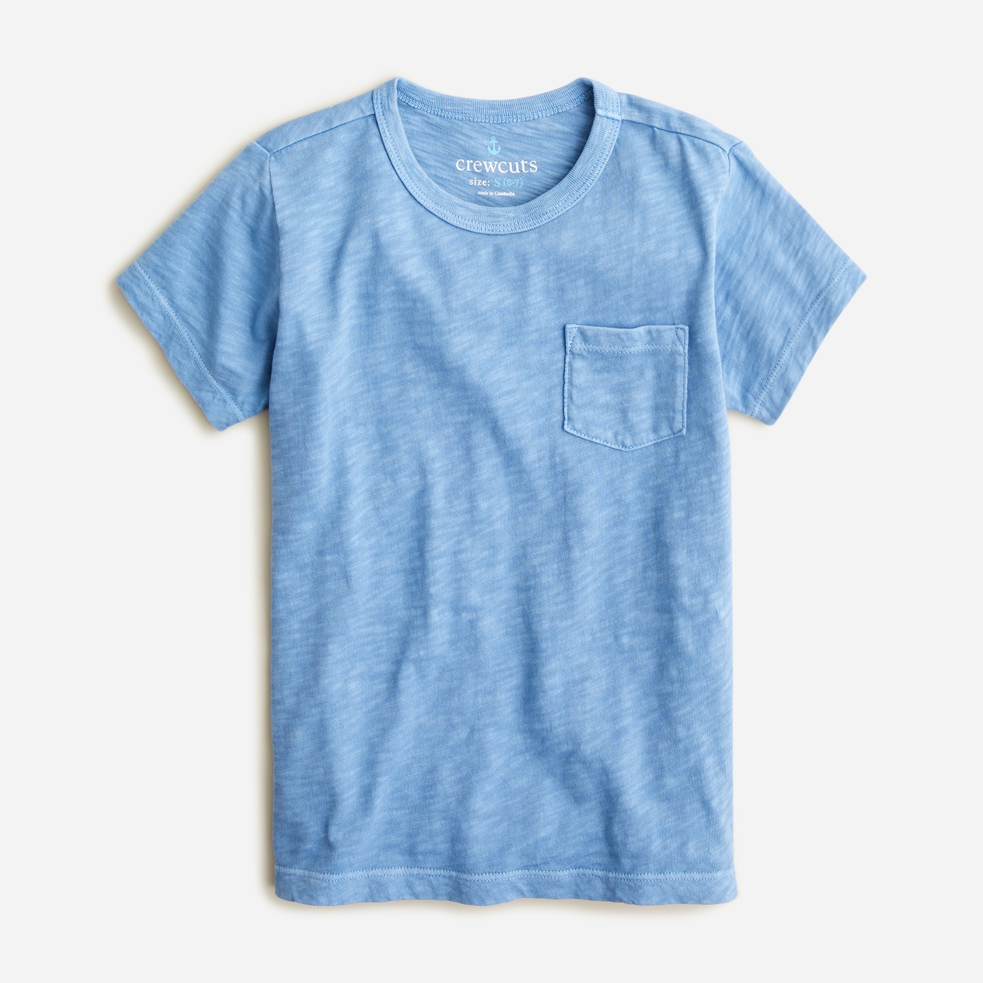 Kids' garment-dyed pocket T-shirt
