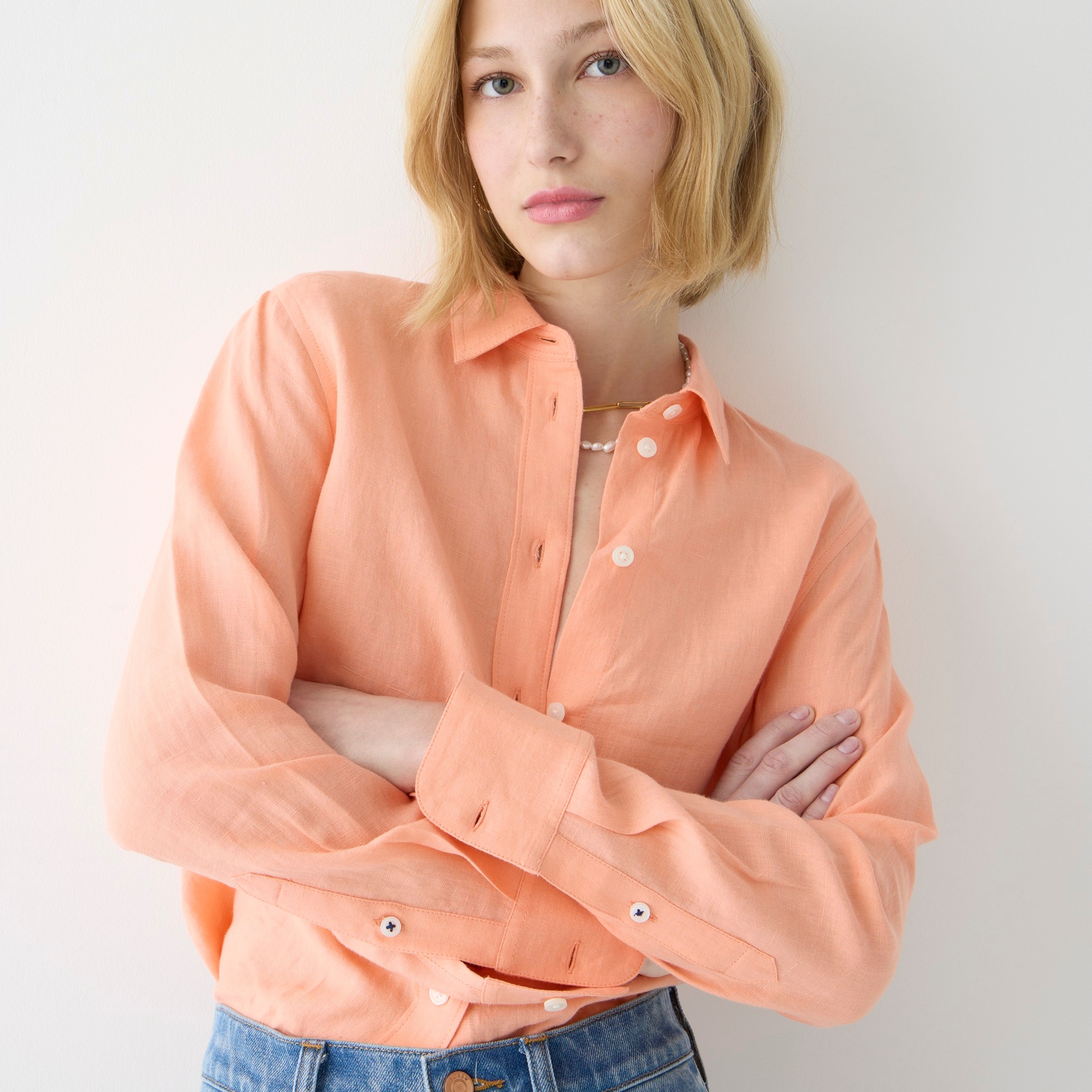 Slim-fit Baird McNutt Irish linen shirt