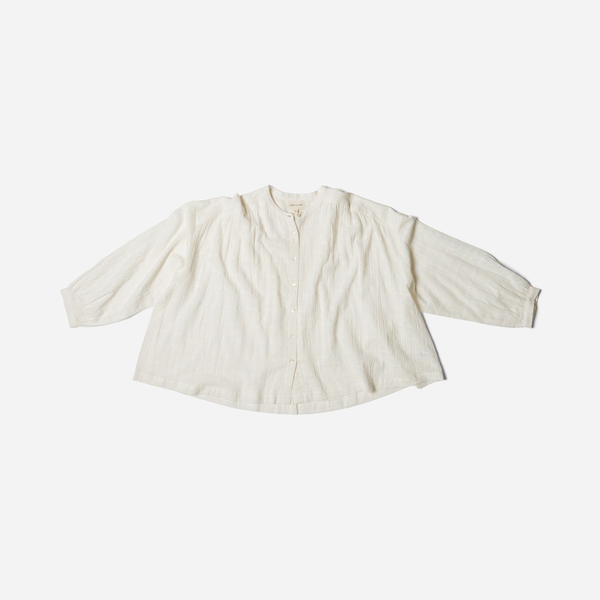 LAUDE the Label Francoise Top in Alabaster Plaid