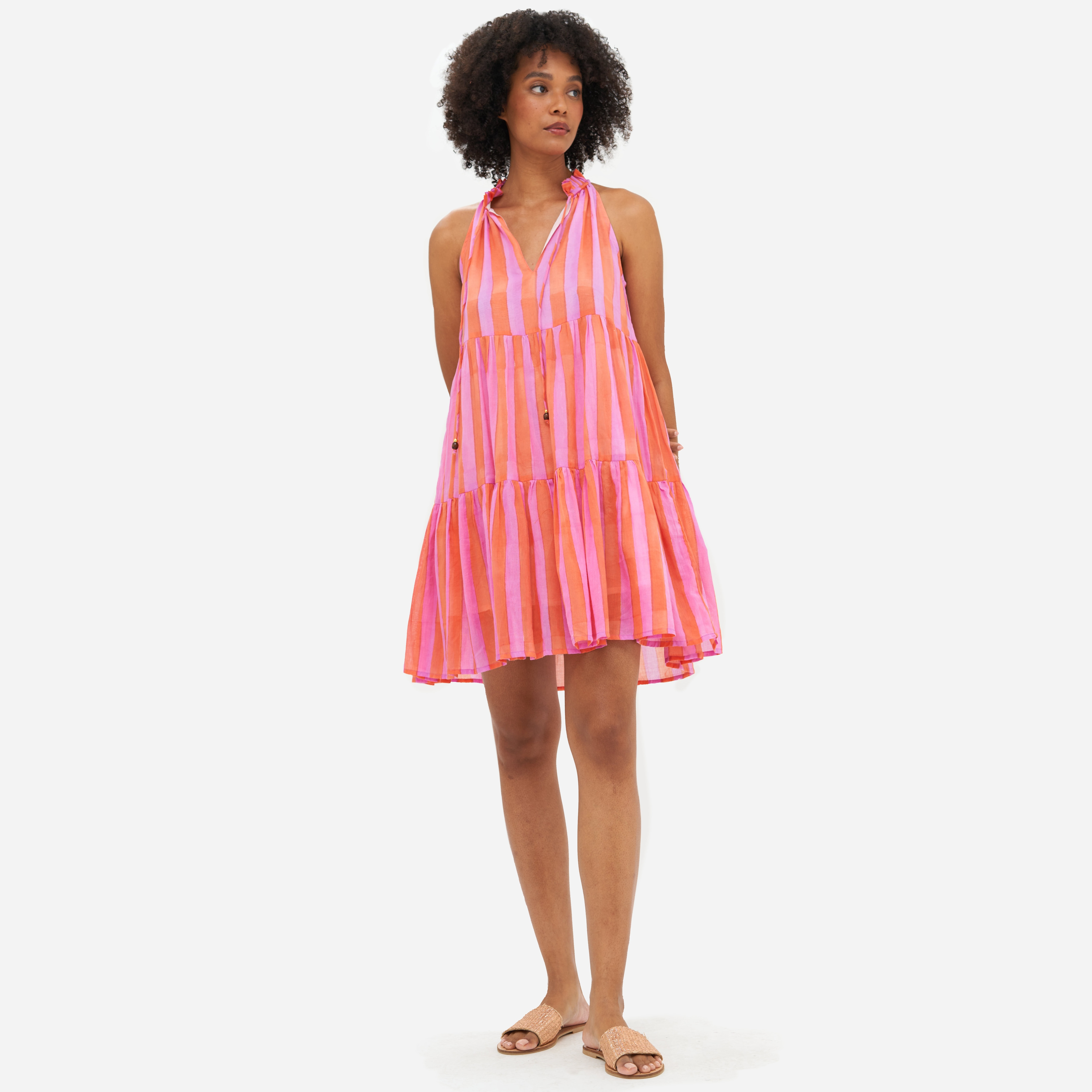 OLIPHANT™ sleeveless tiered short dress