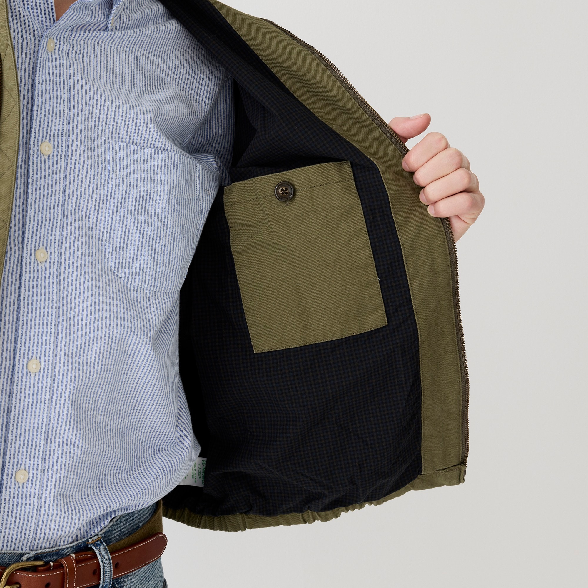 Harrington jacket in cotton twill