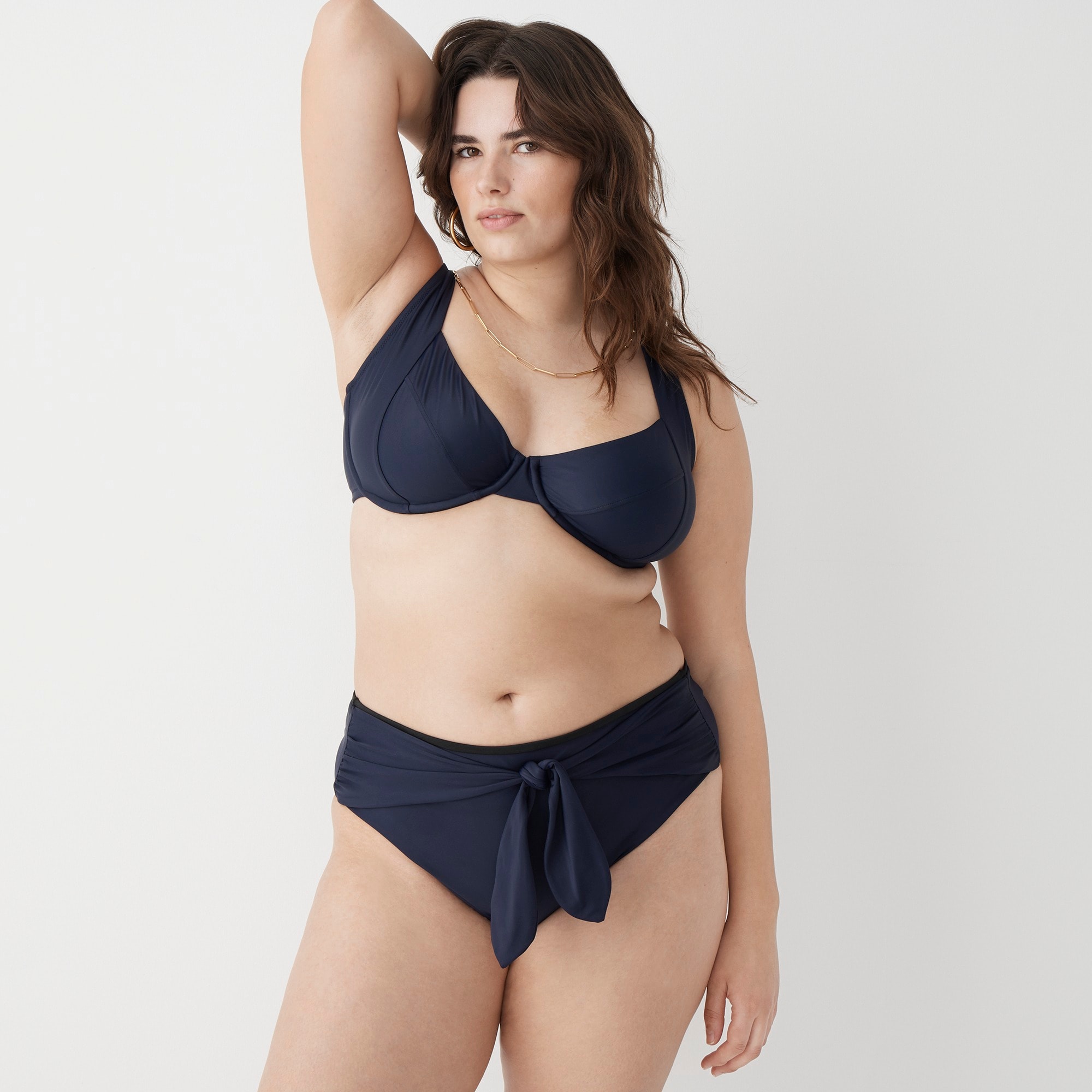 Cross-back underwire bikini top