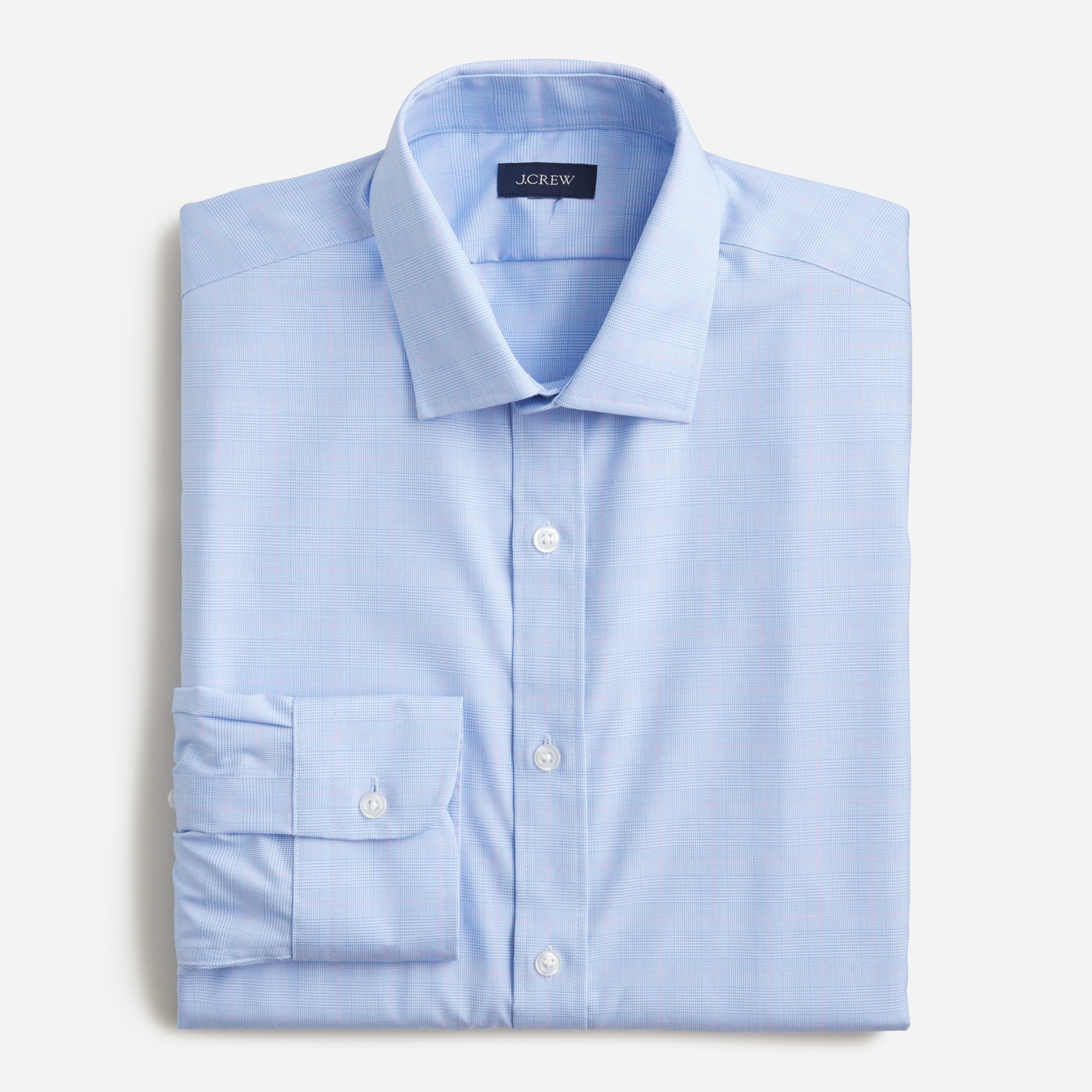 Bowery wrinkle-free stretch cotton shirt with spread collar