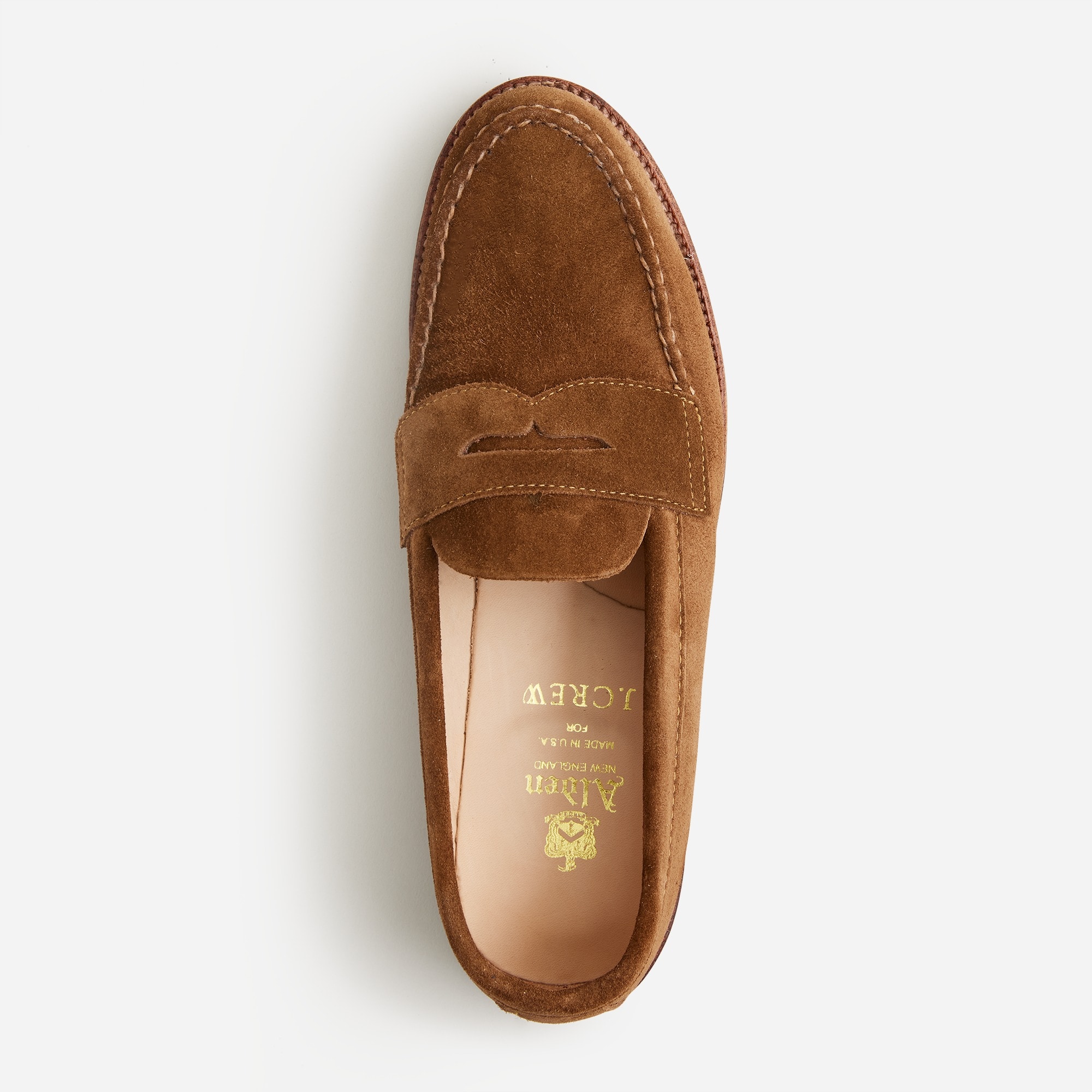 Alden® for J.Crew unlined hand-sewn loafers in suede