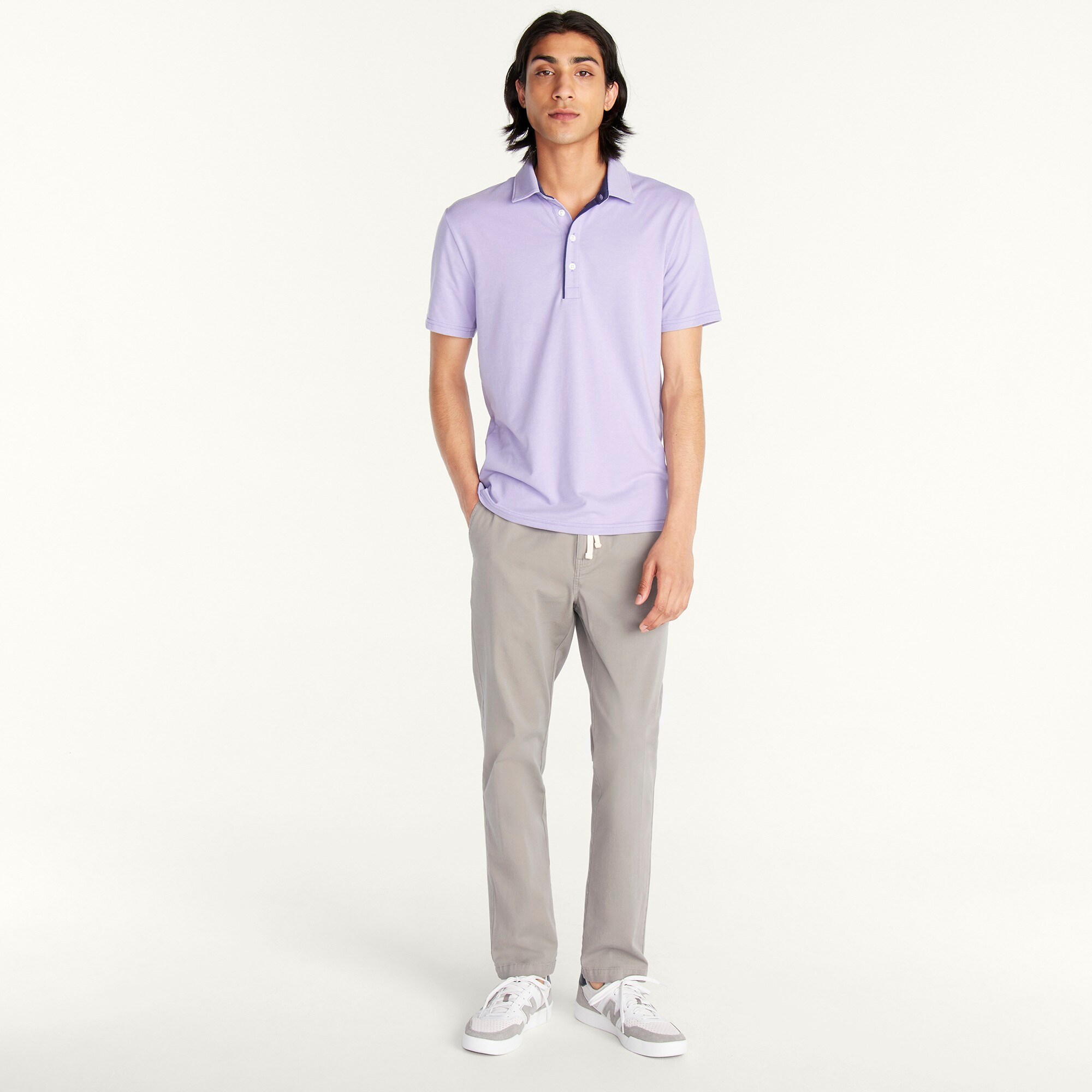 Slim dock pant in stretch cotton blend
