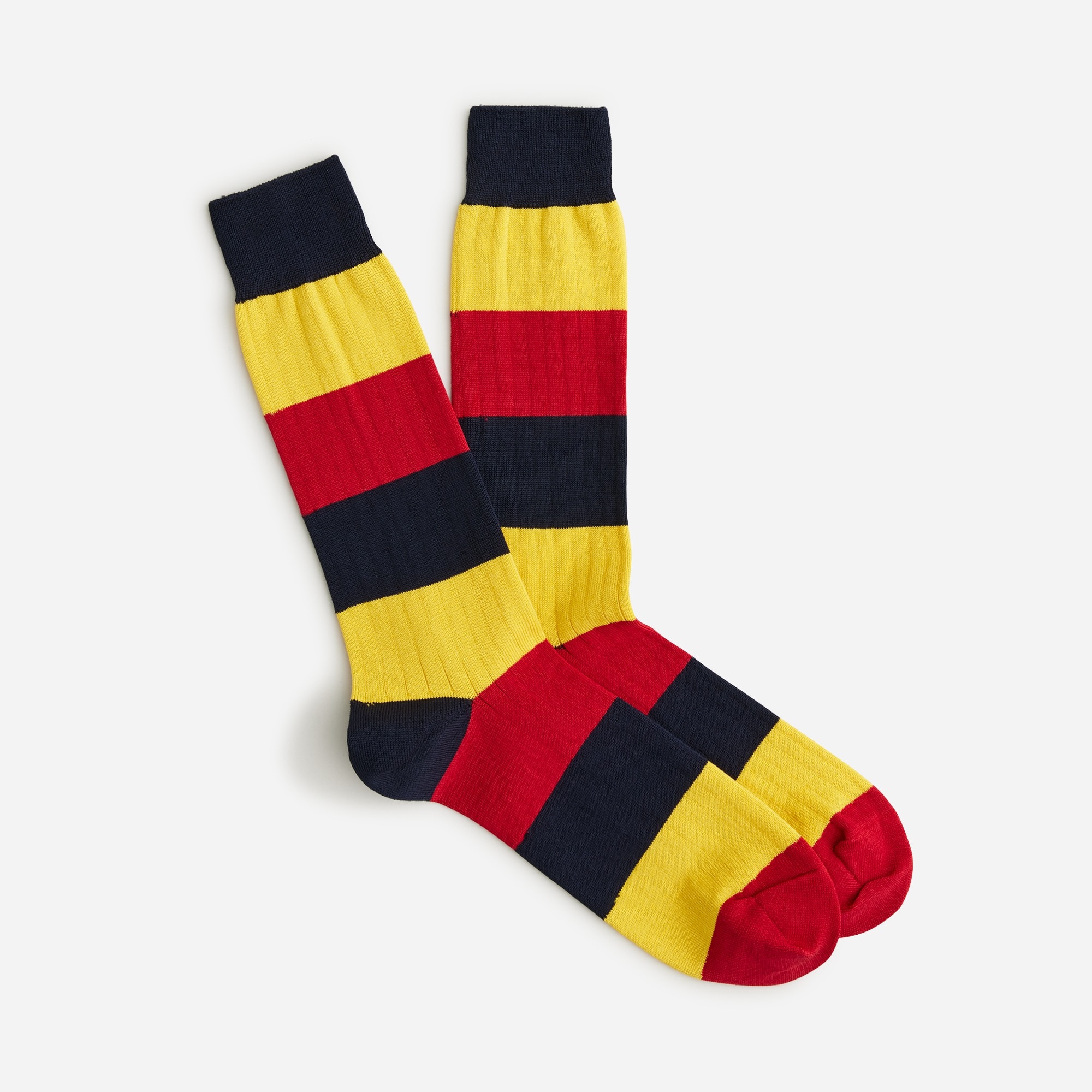 Ribbed dress sock in stripe