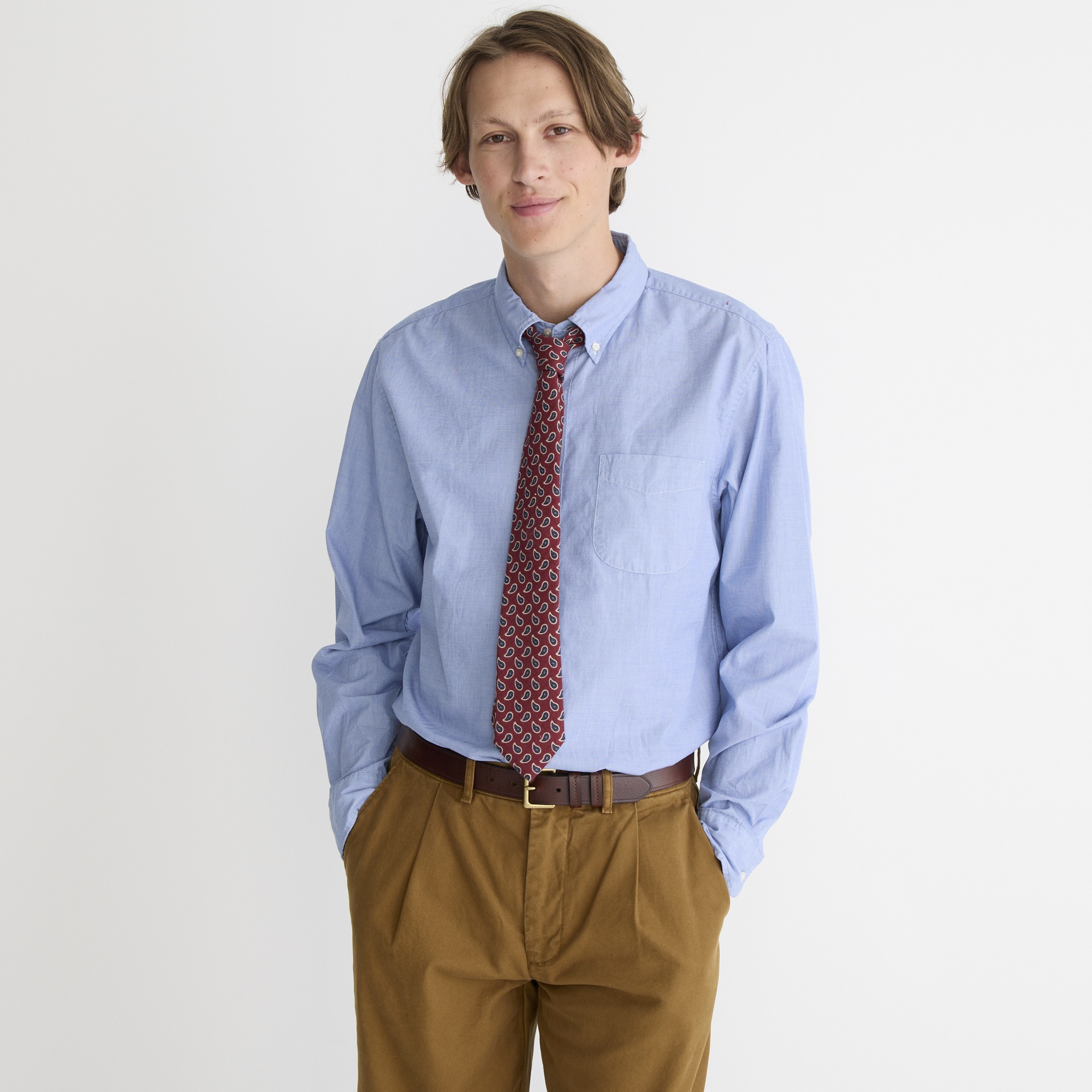 Secret Wash cotton poplin shirt