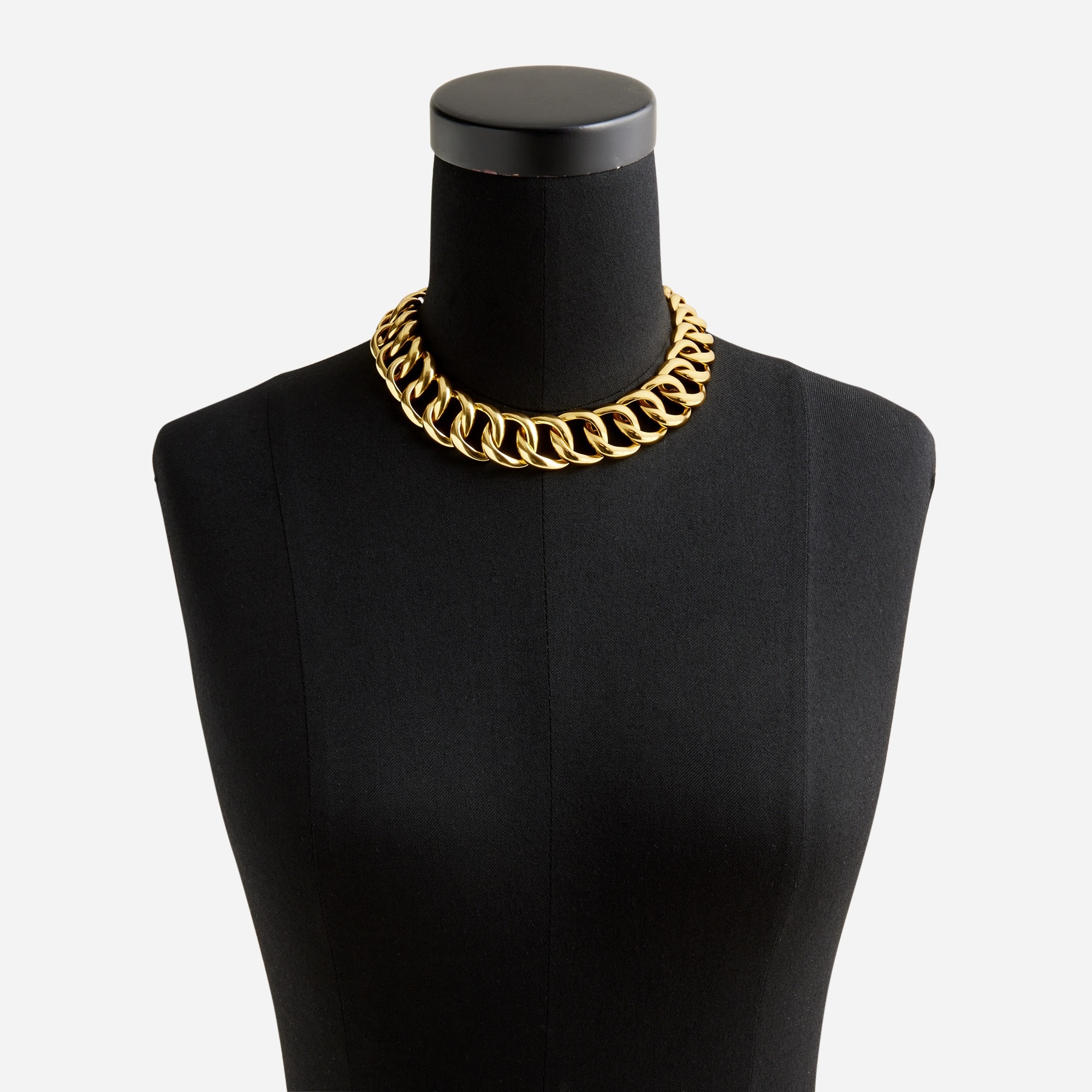 Gold-link collar necklace