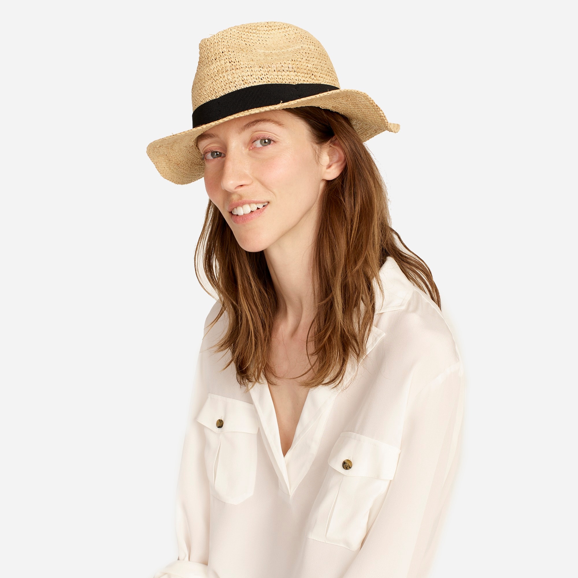 Packable straw hat
