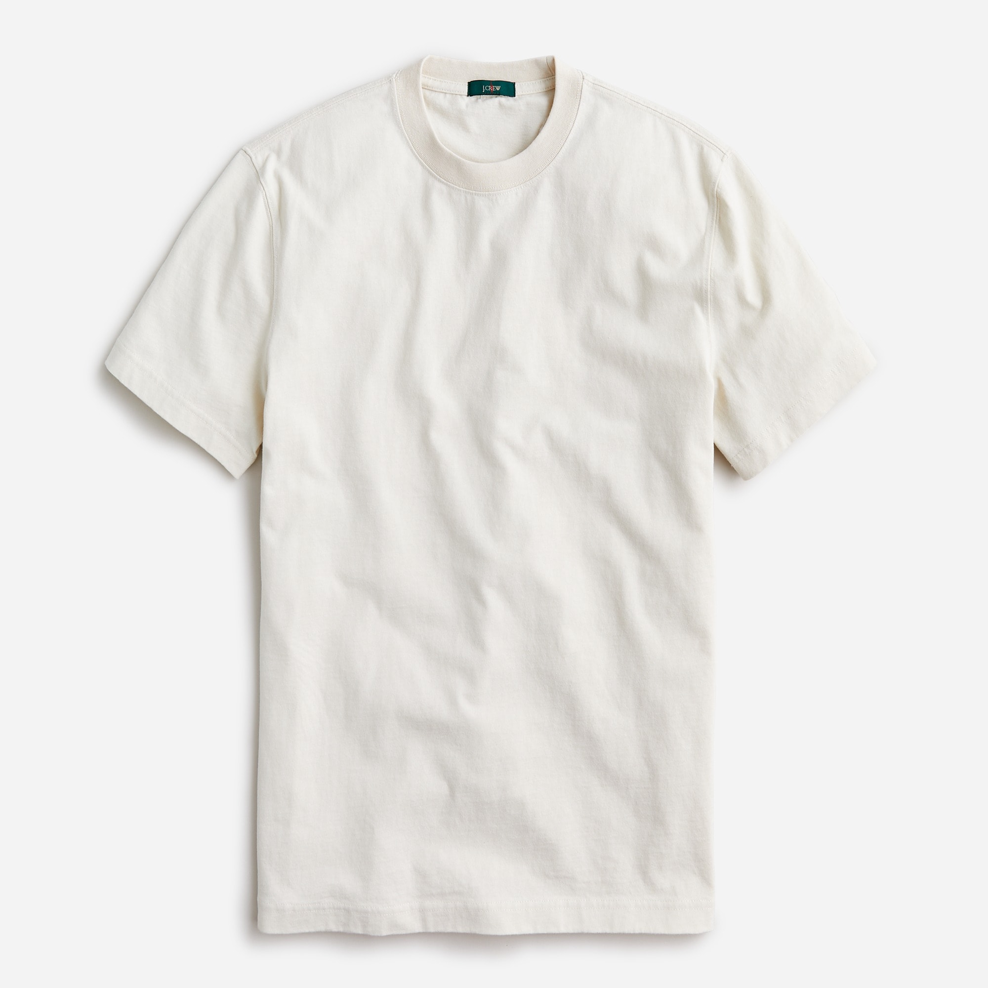 Relaxed premium-weight cotton no-pocket T-shirt