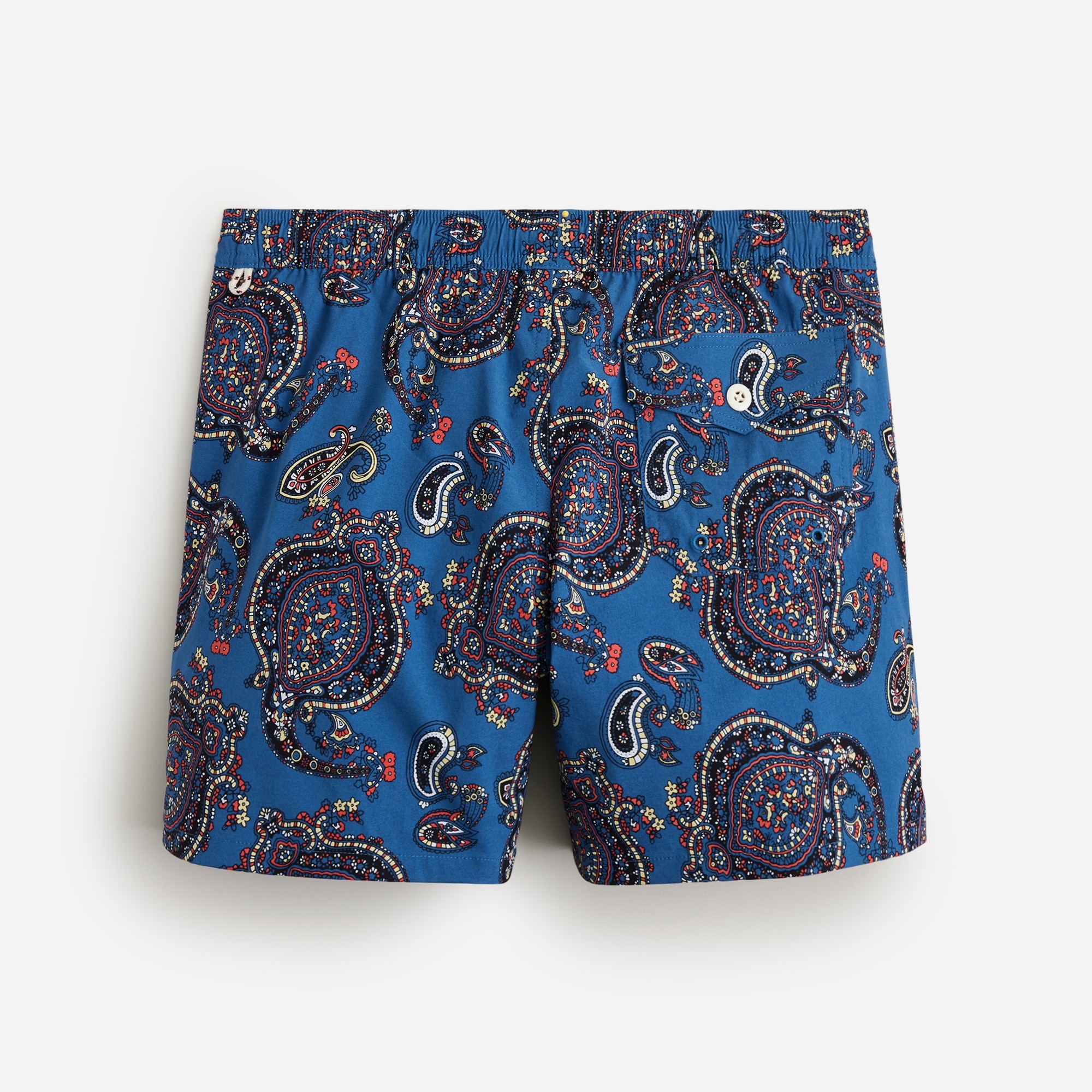6" stretch swim trunk in paisley with ECONYL® nylon