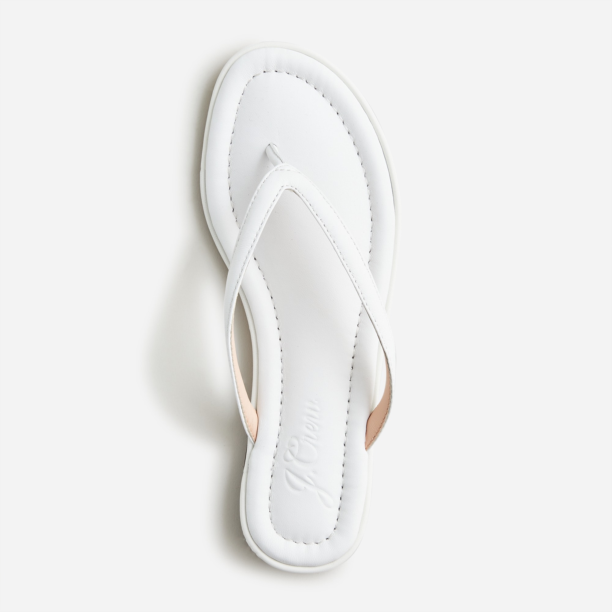 Menorca padded thong sandals in leather