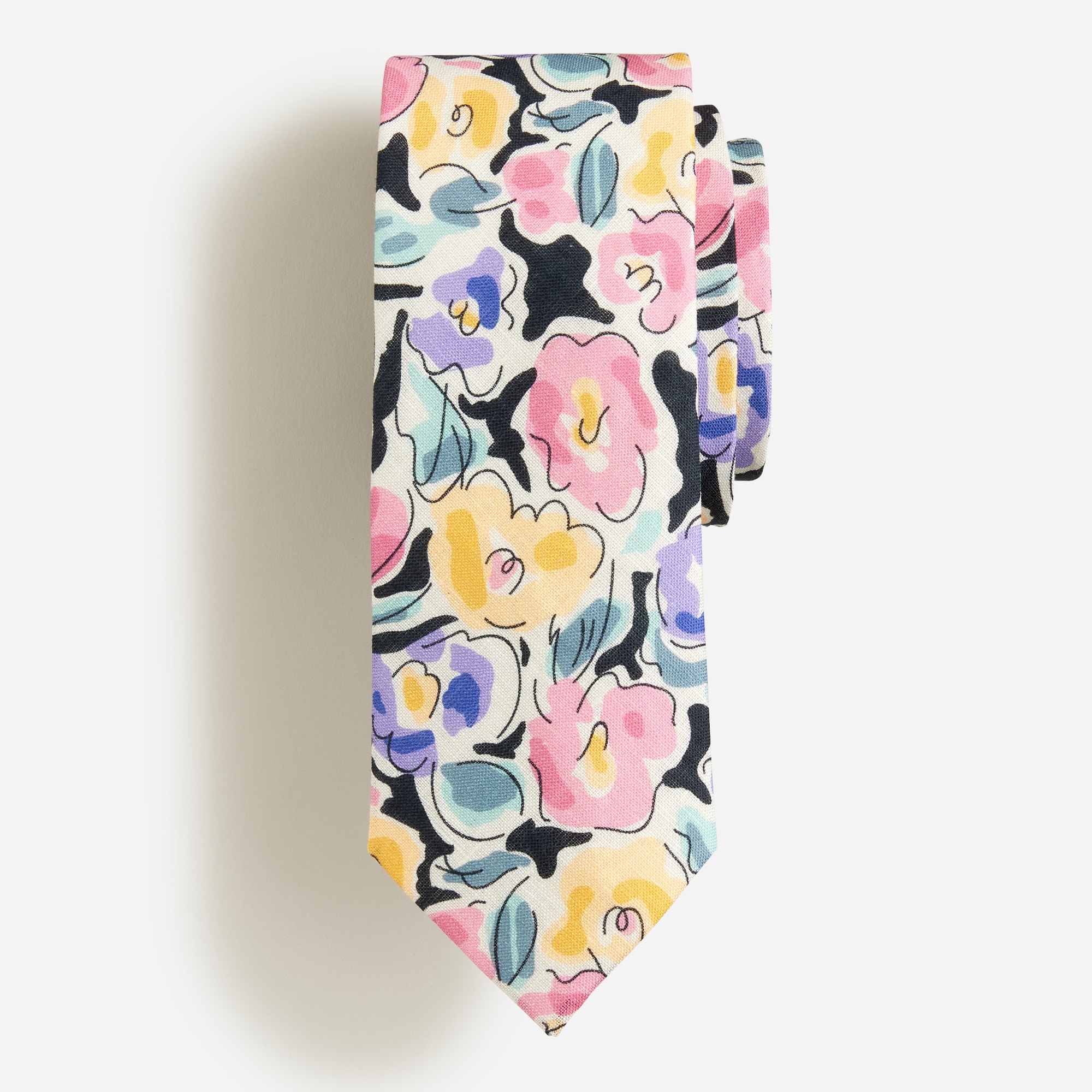 Silk tie in floral print