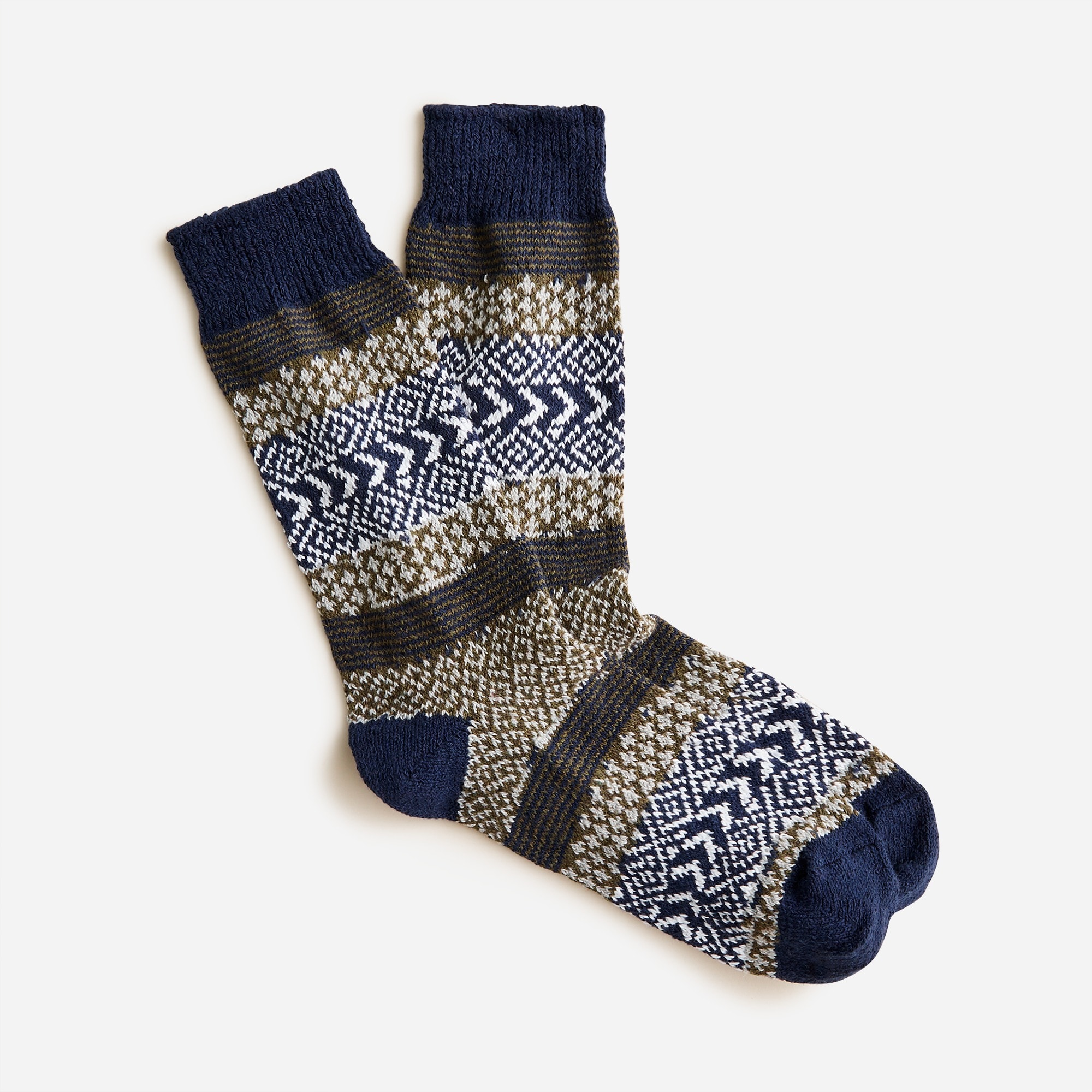 American Trench cotton Fair Isle socks