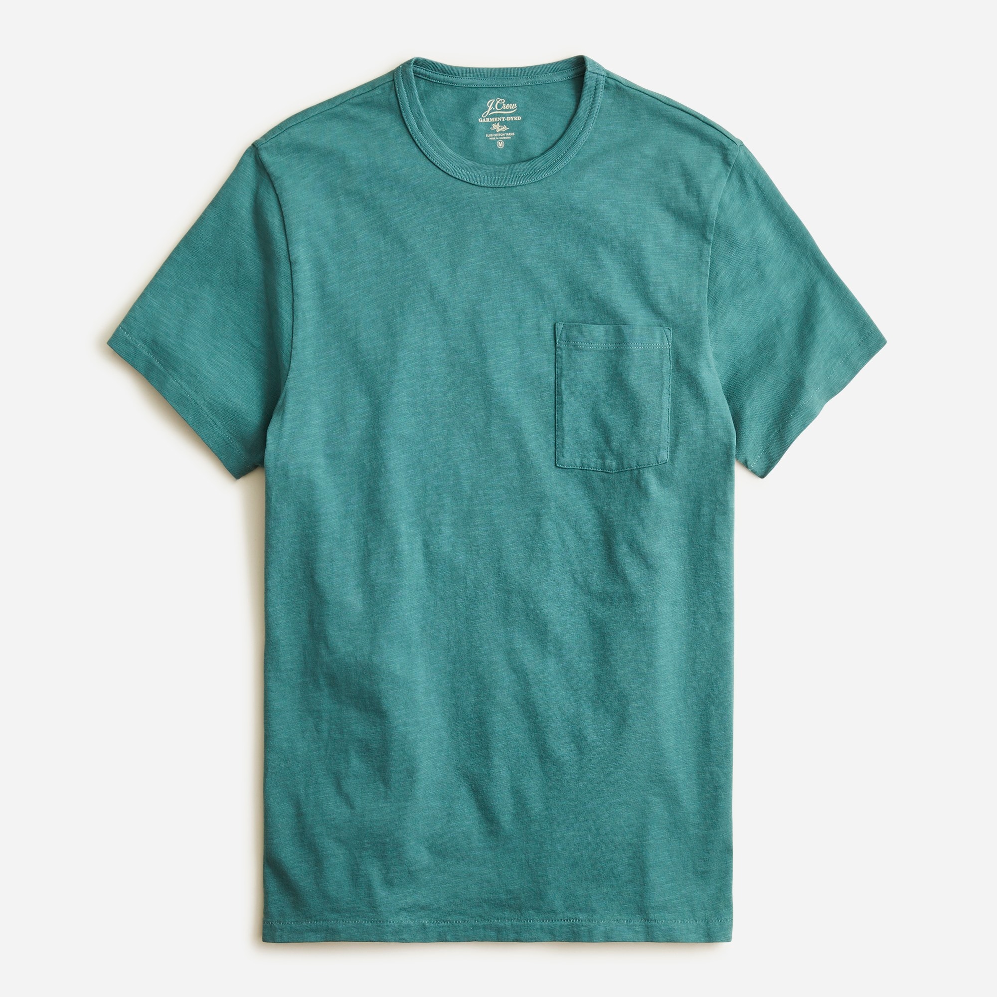 Garment-dyed slub cotton crewneck T-shirt