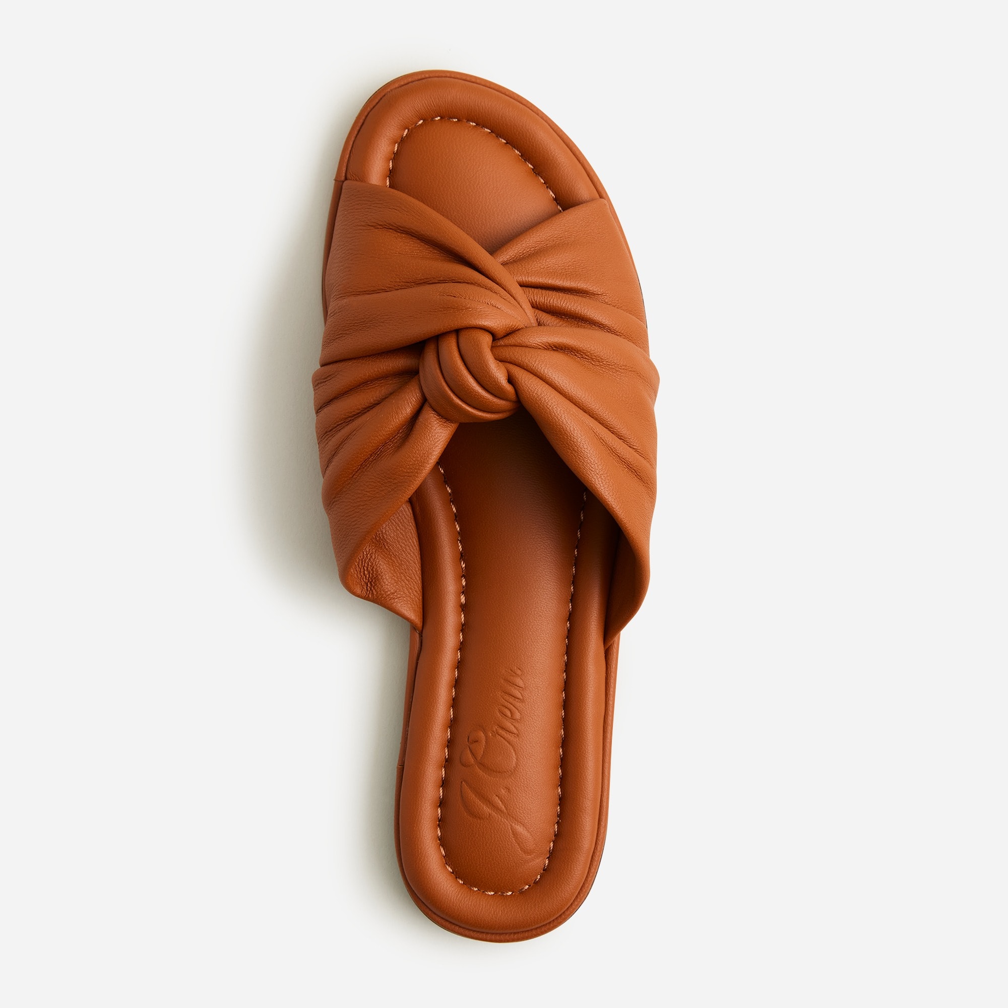 Menorca padded twist-knot sandals in leather