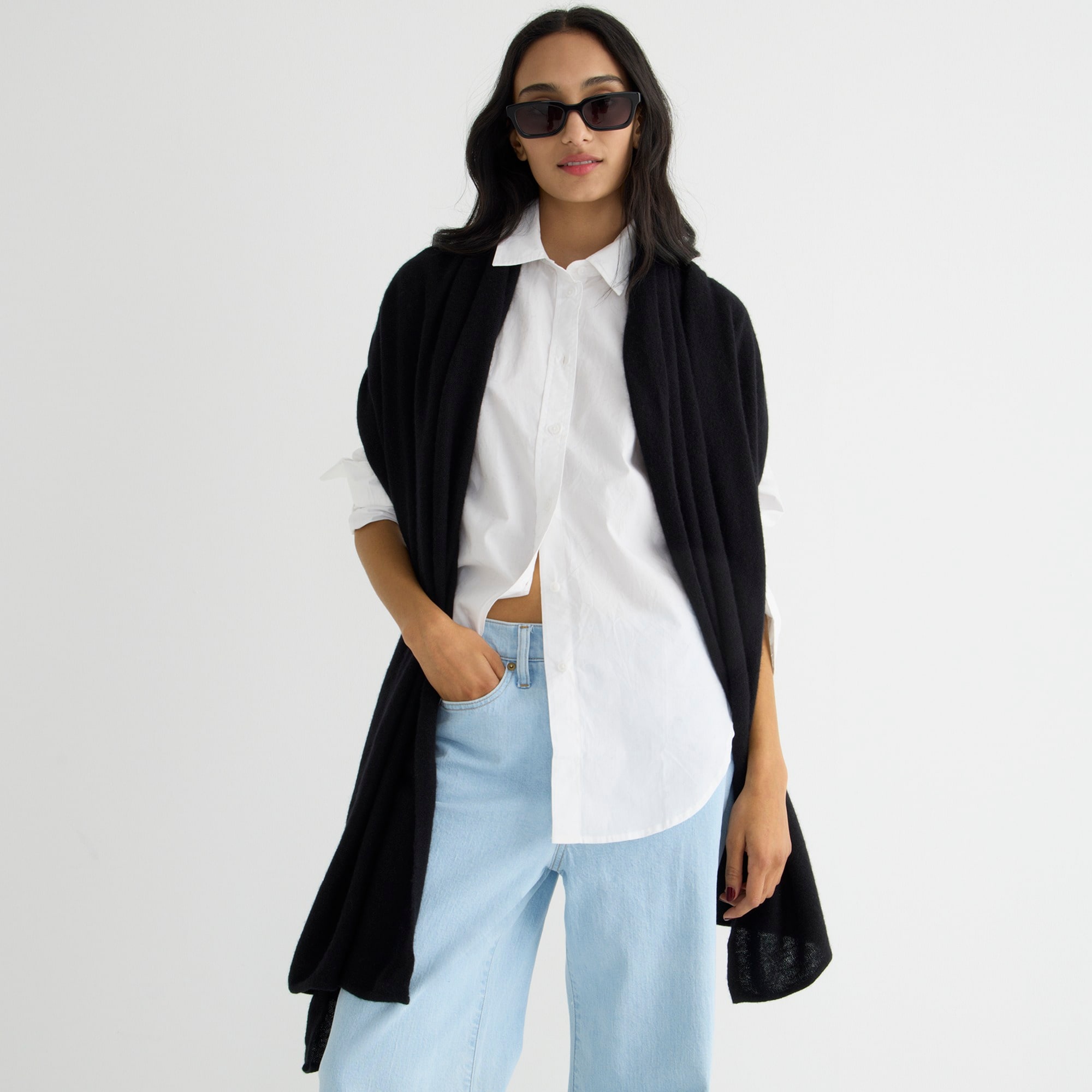 Oversized cashmere wrap