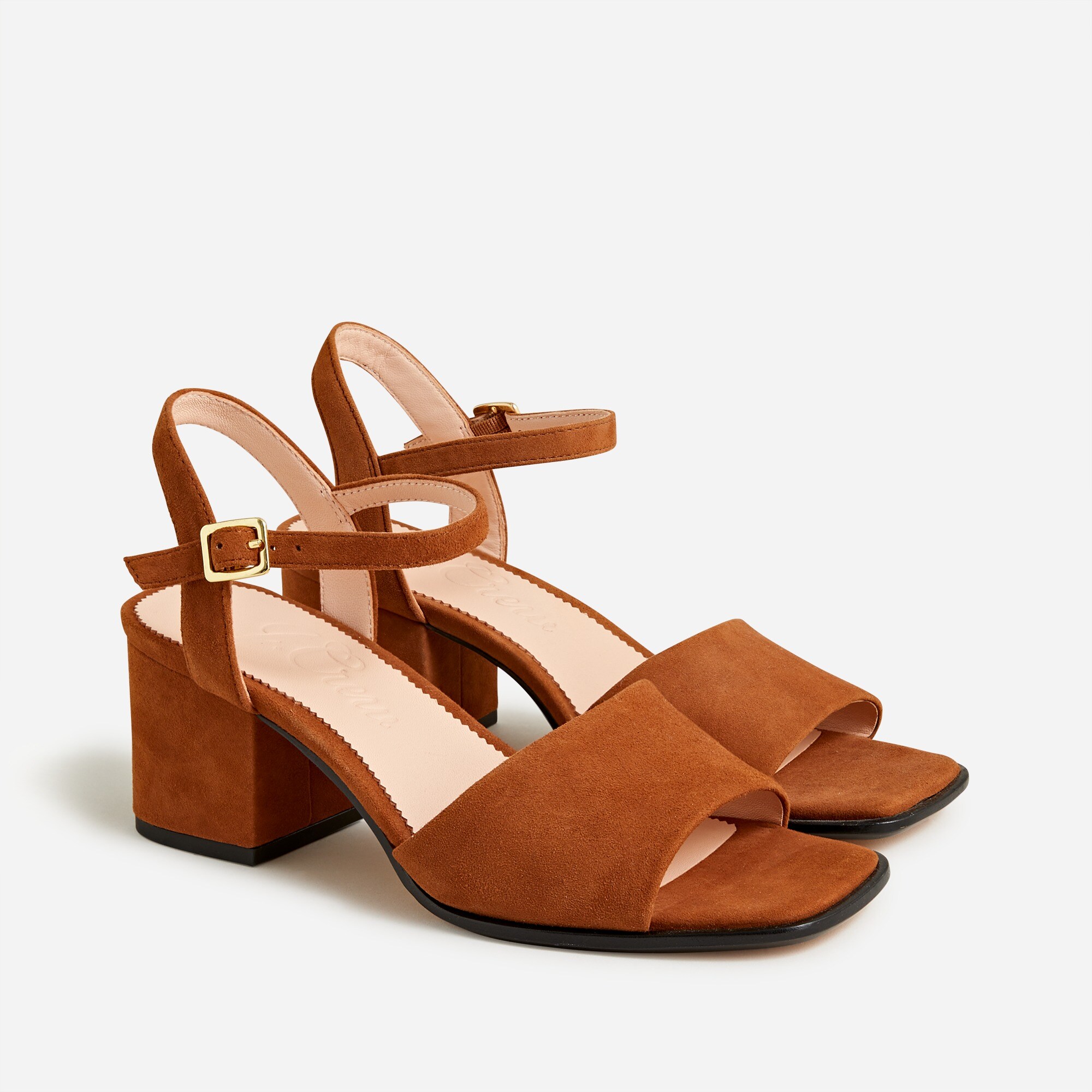 Dylan block-heel sandals in suede