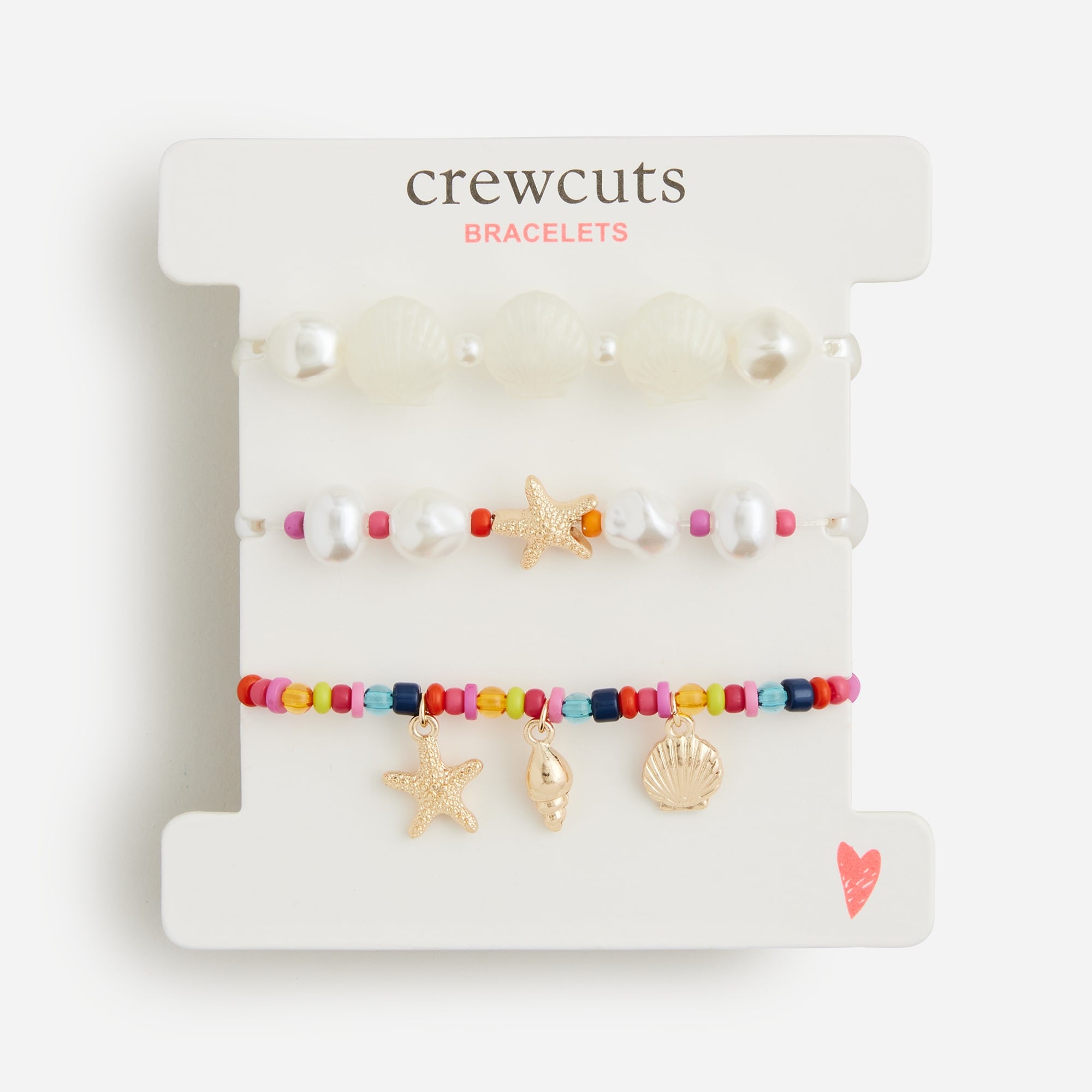 Girls' bead & shell bracelets pack