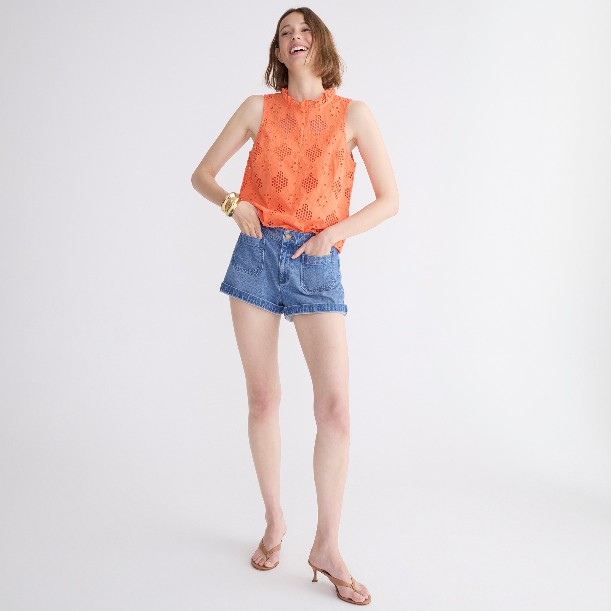 Fleur top in eyelet