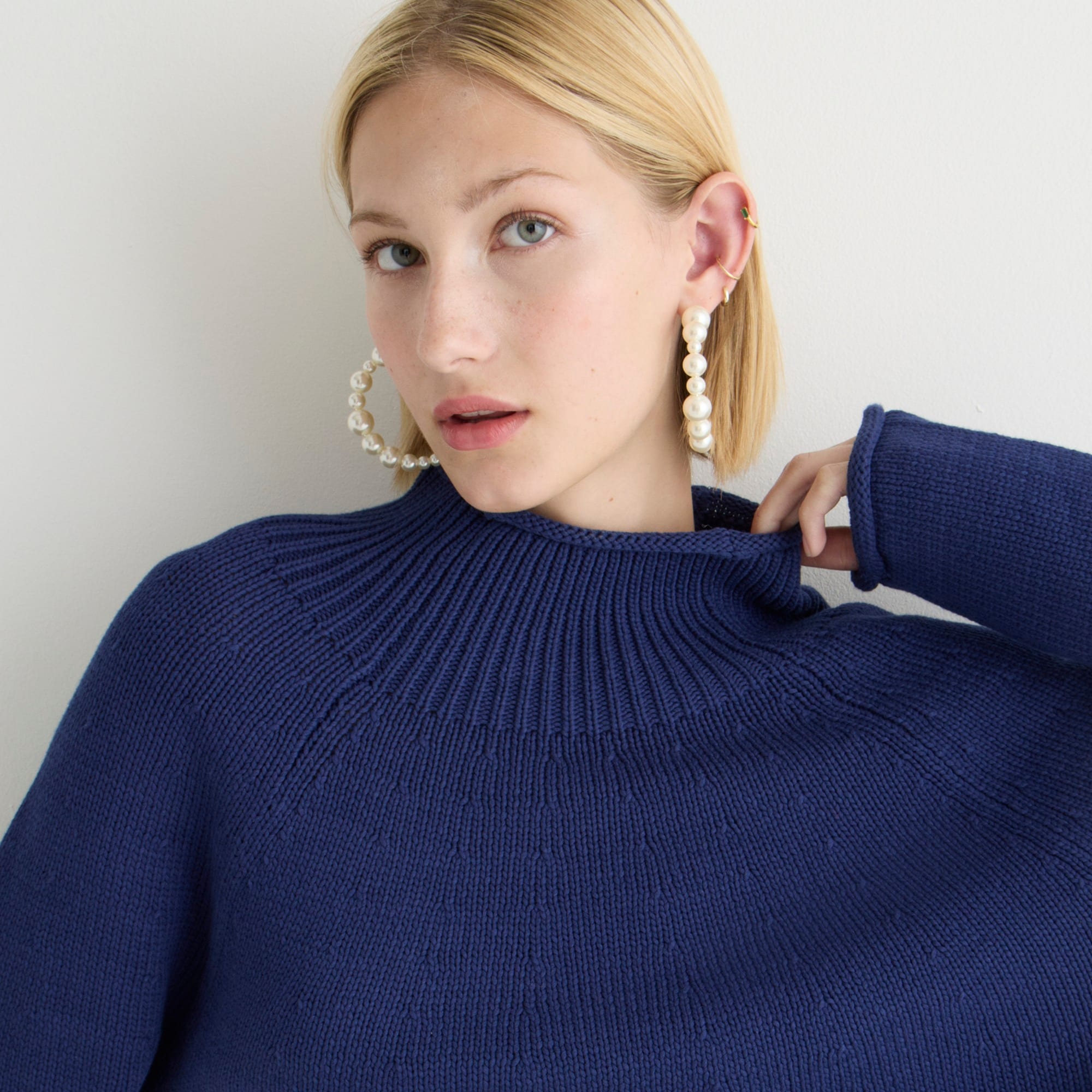 Cotton-blend Rollneck™ sweater