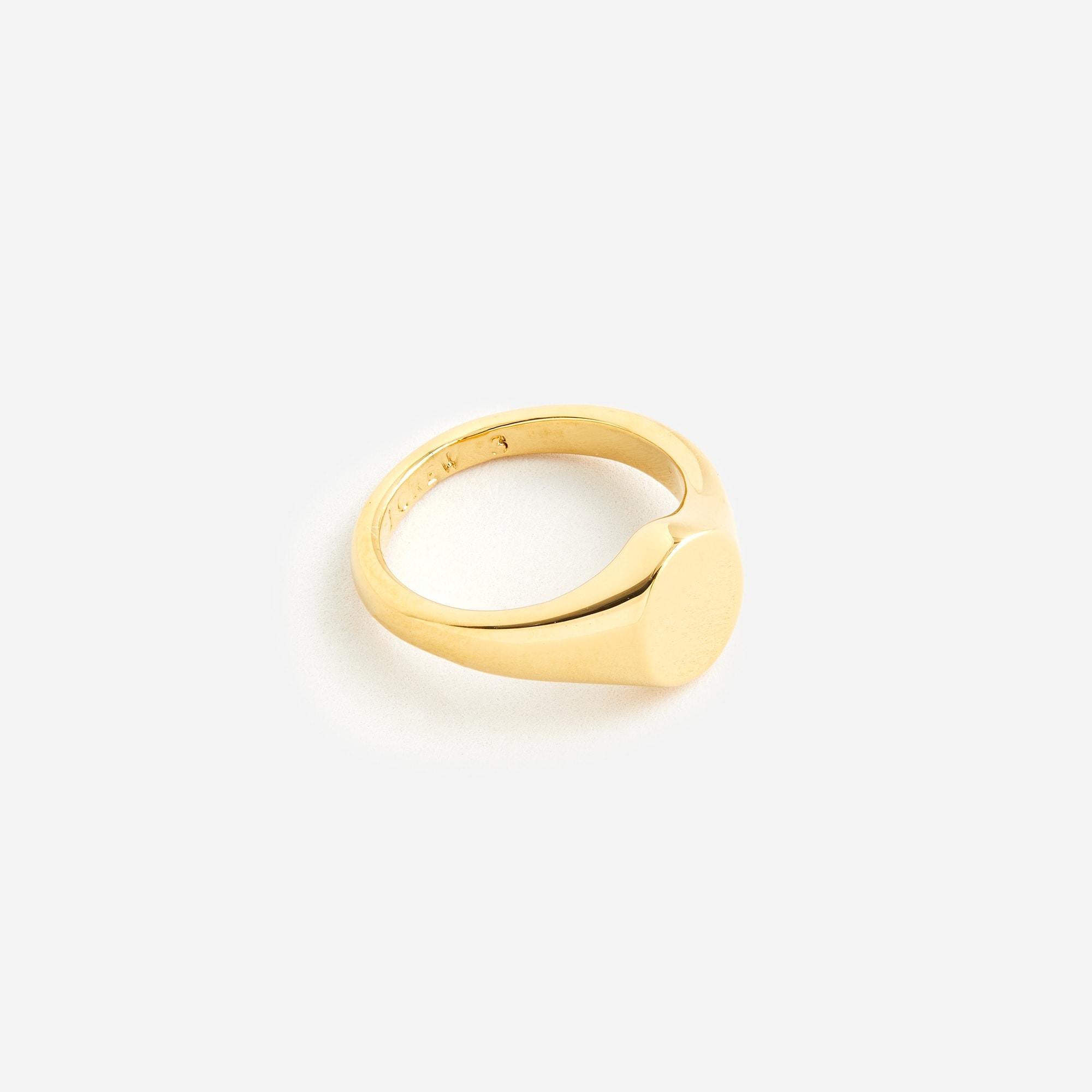 Dainty gold-plated signet ring