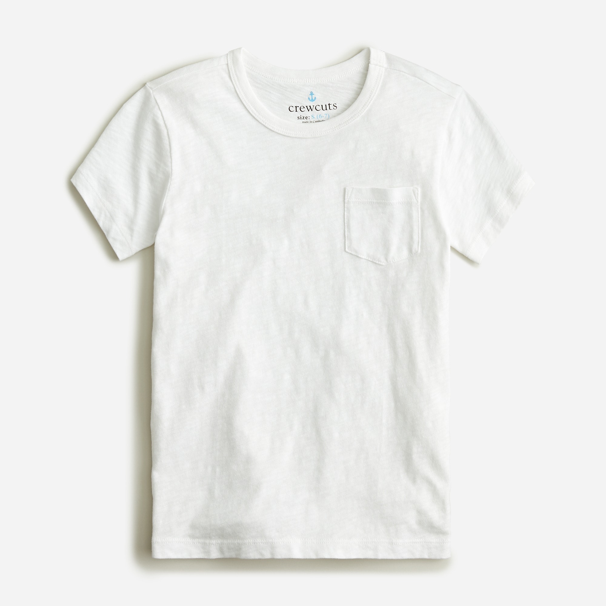 Kids' garment-dyed pocket T-shirt