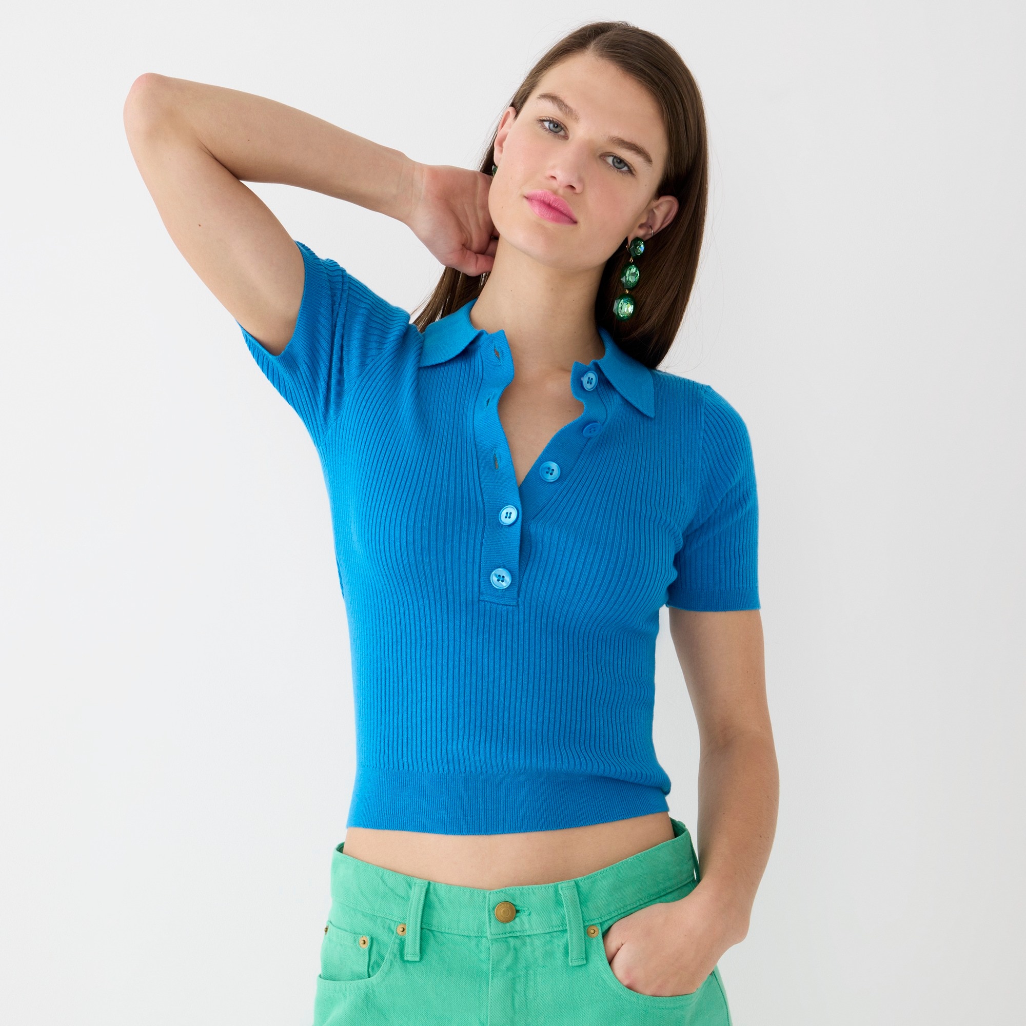 TENCEL™ lyocell-blend short-sleeve polo shirt