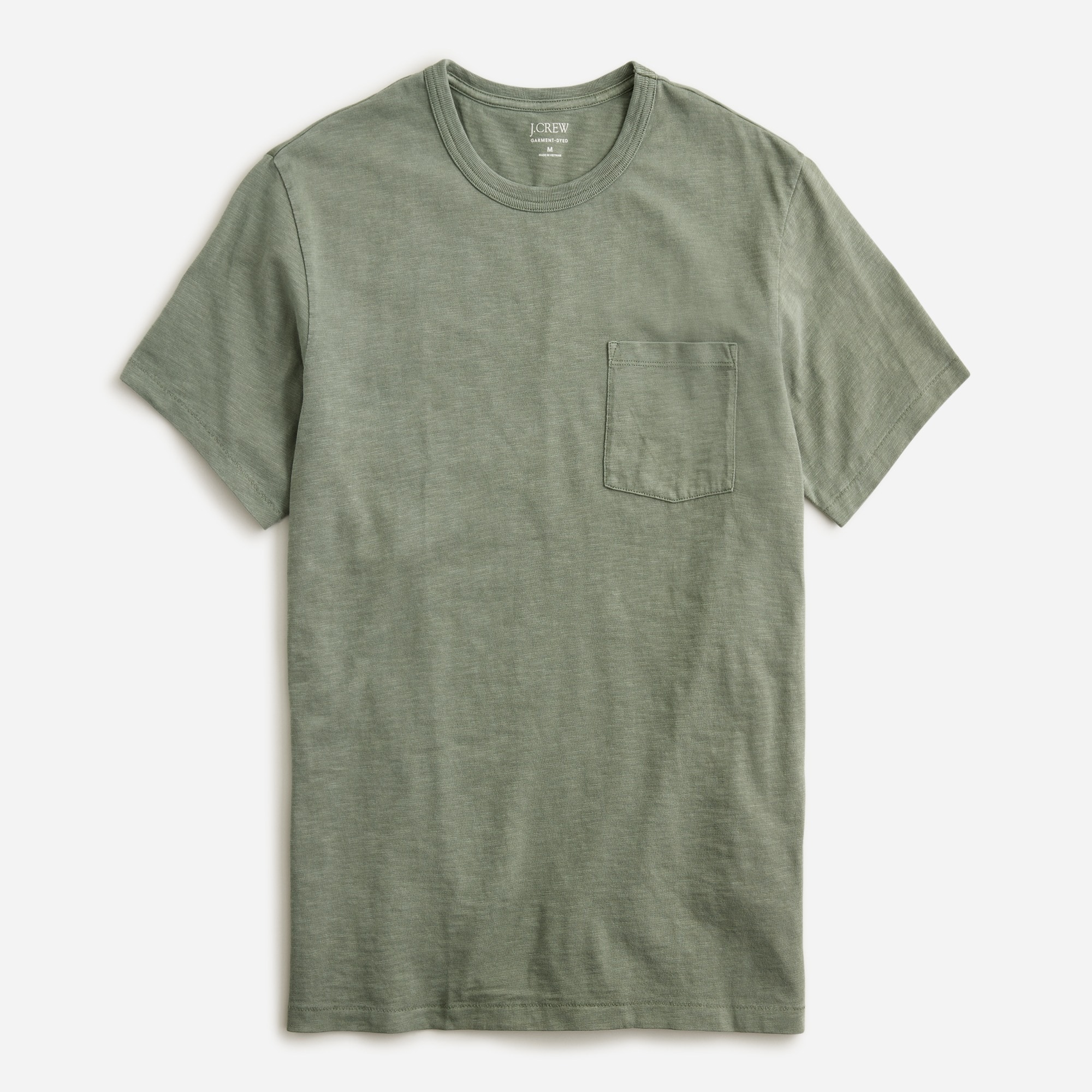 Garment-dyed slub cotton crewneck T-shirt