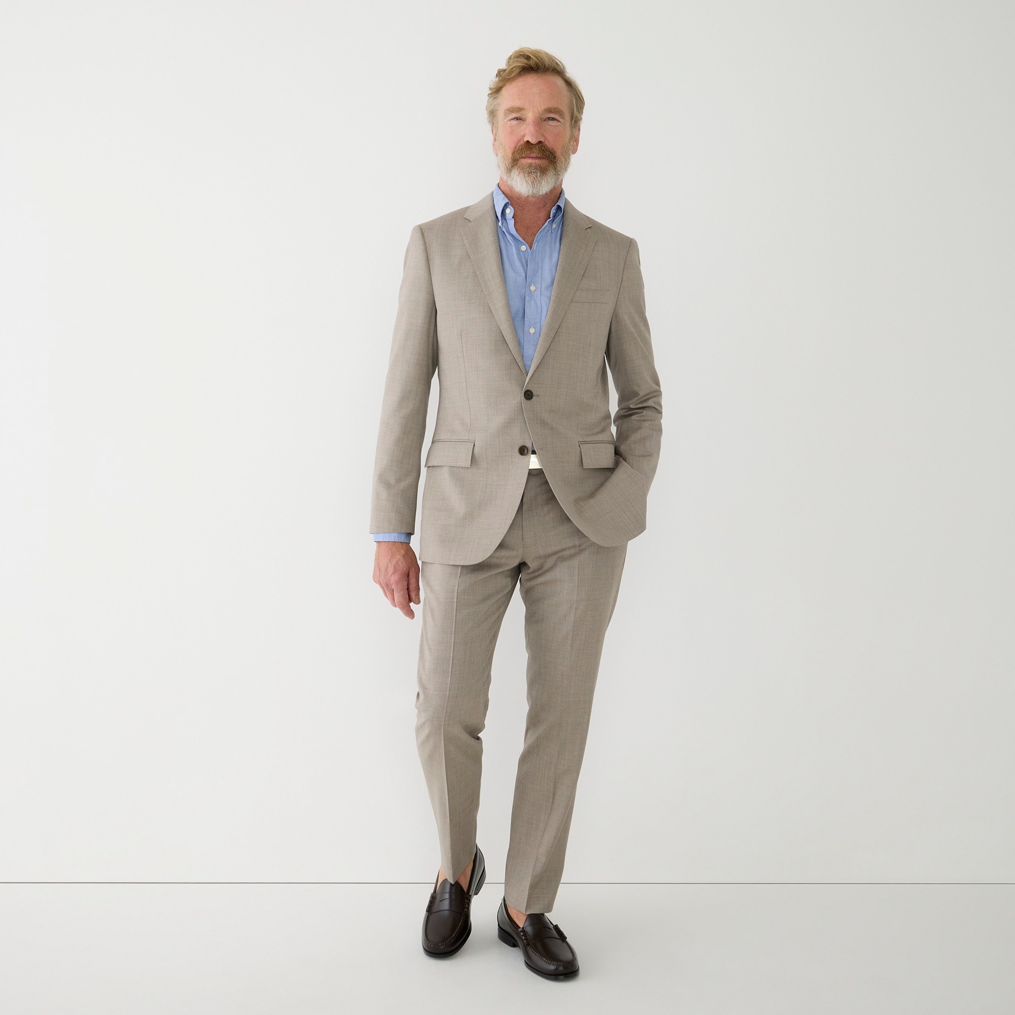 Ludlow Slim-fit suit jacket with double vent in Italian wool