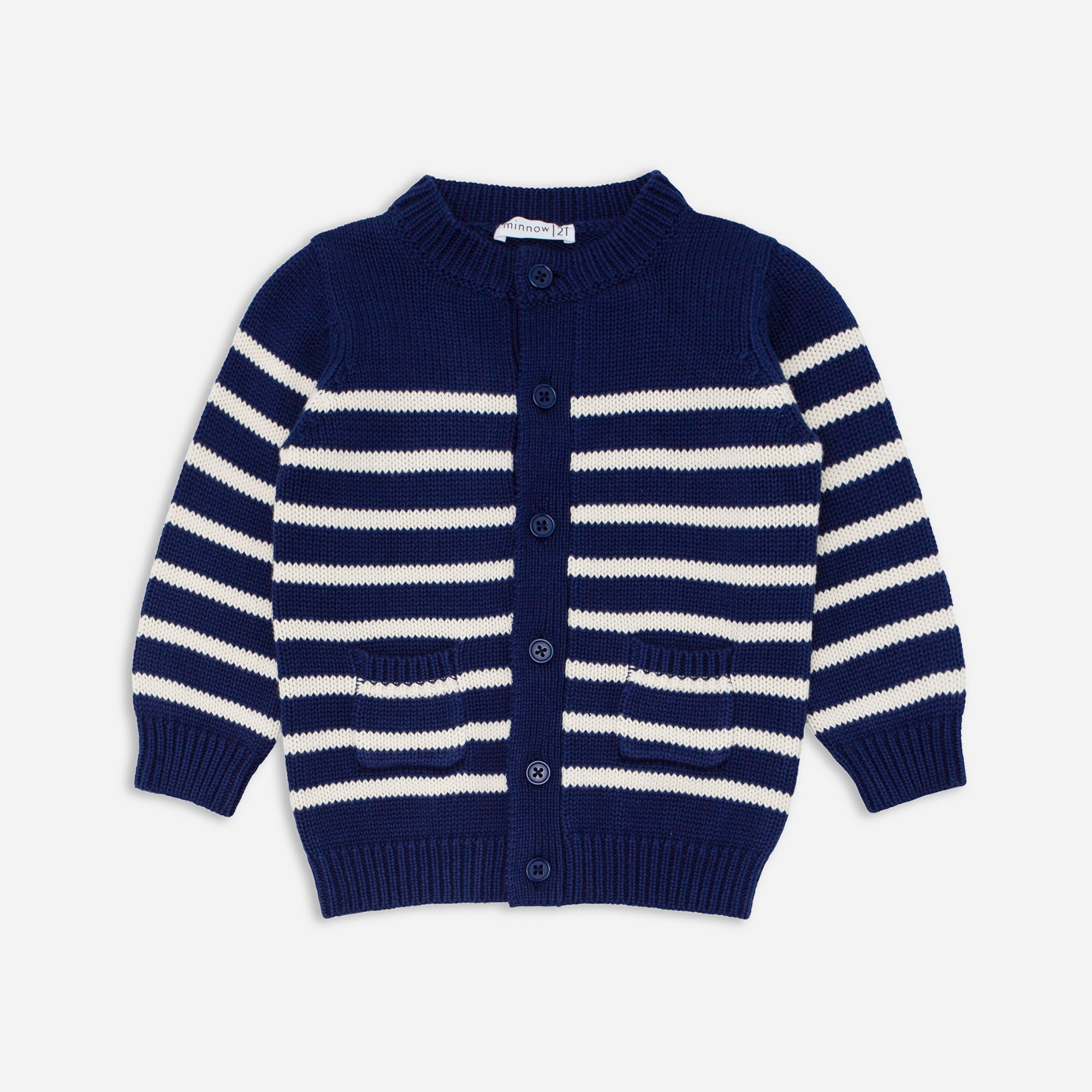 Kids' minnow™ striped knit cardigan sweater