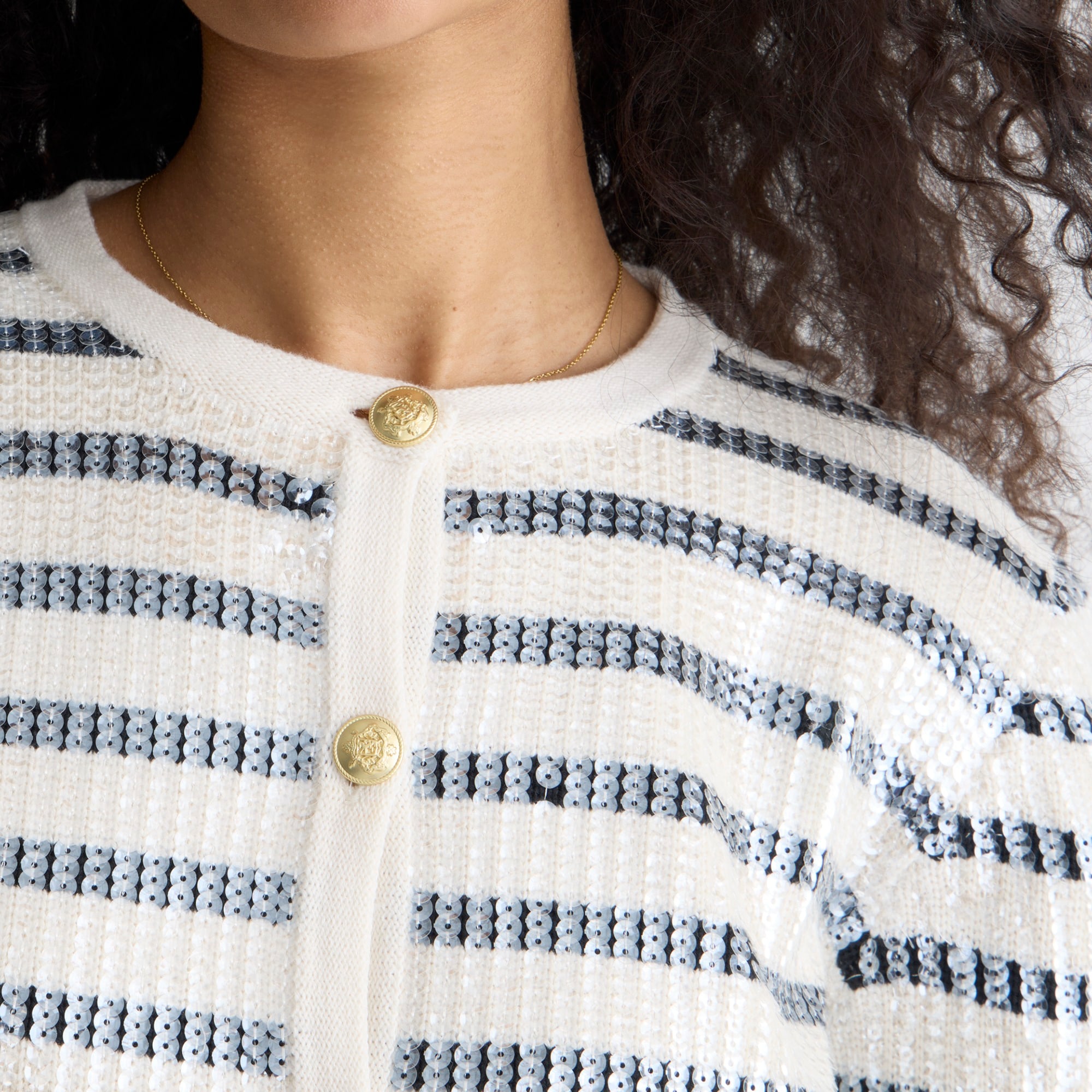 Emilie sweater lady jacket in sequin stripe