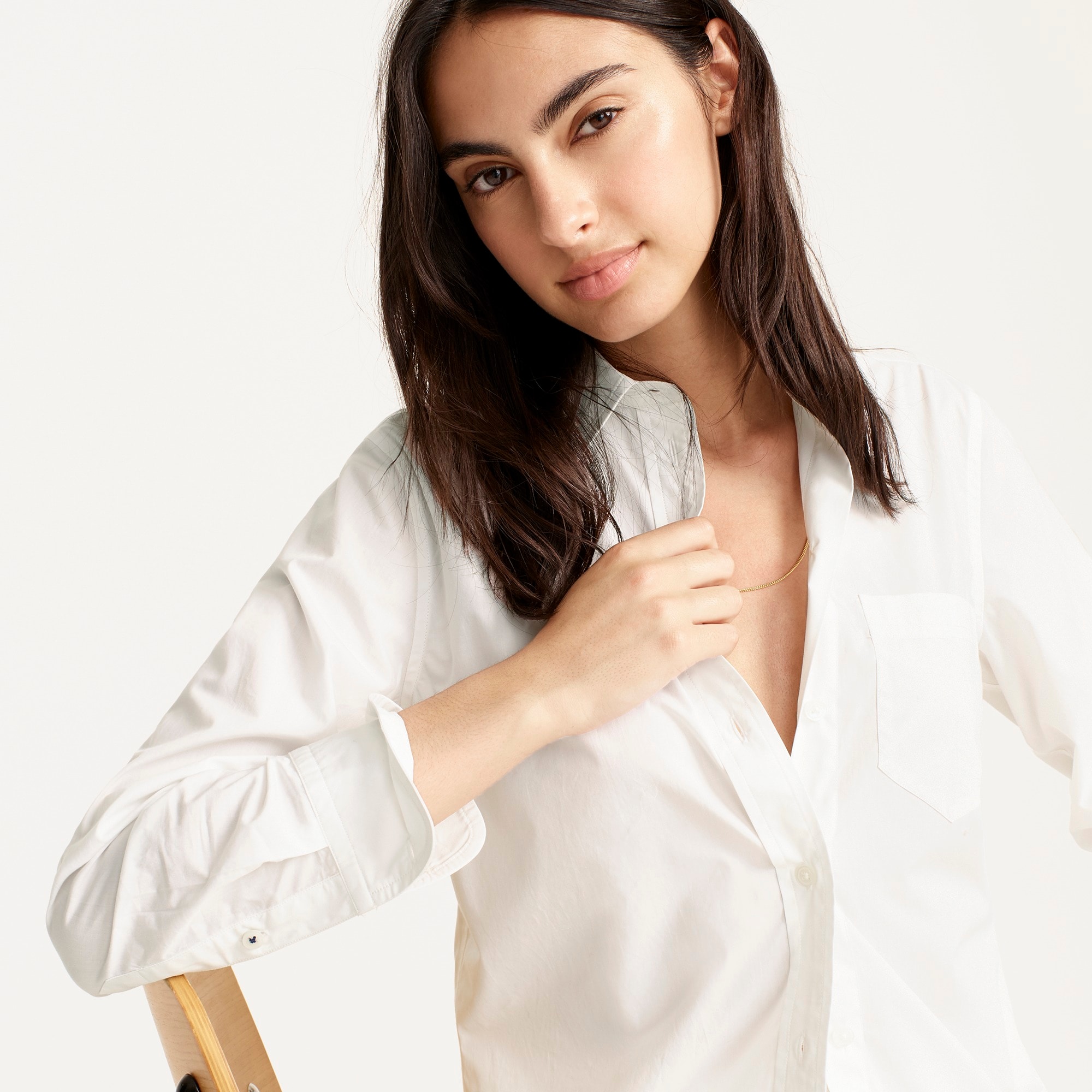 Classic-fit crisp cotton poplin shirt
