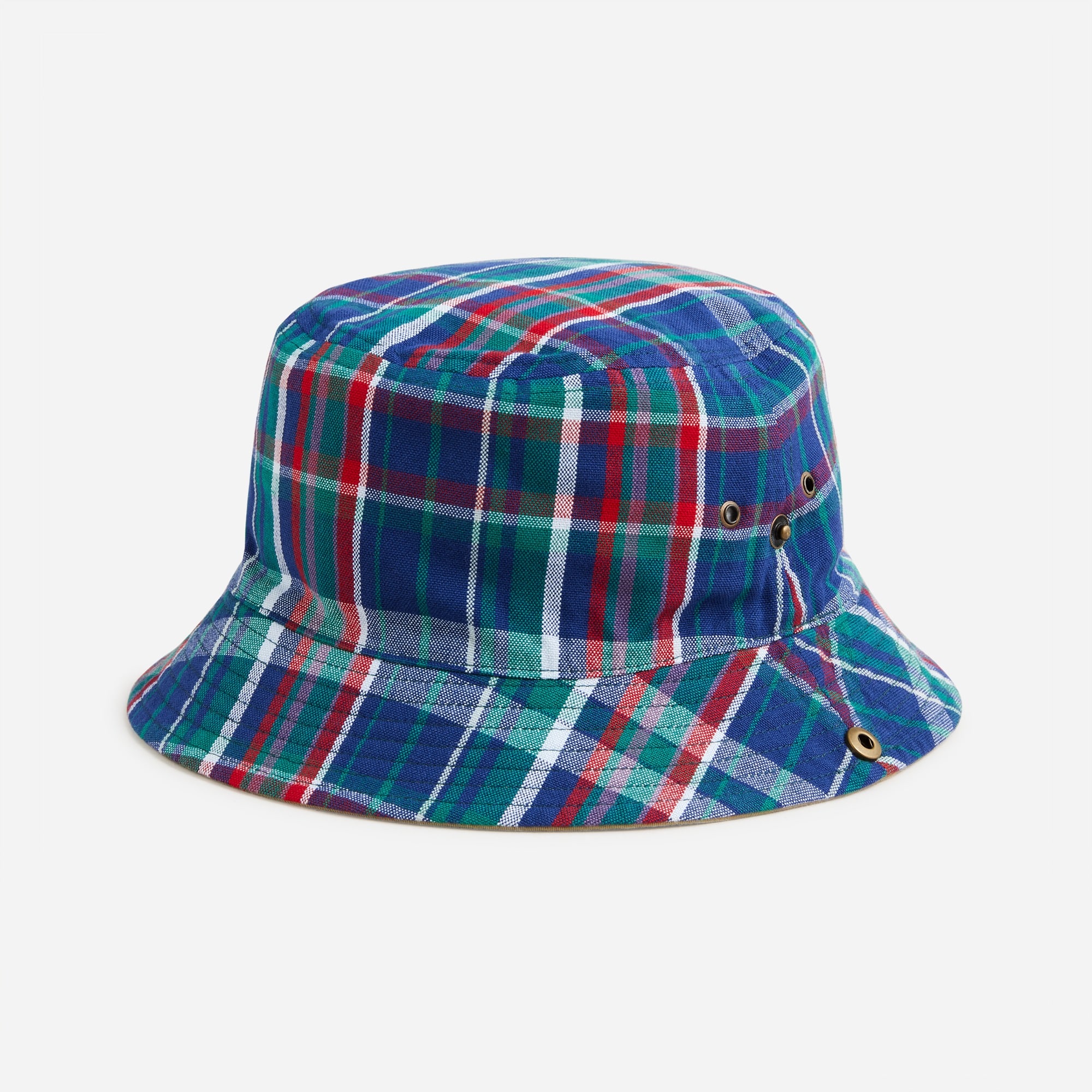 Reversible bucket hat in plaid
