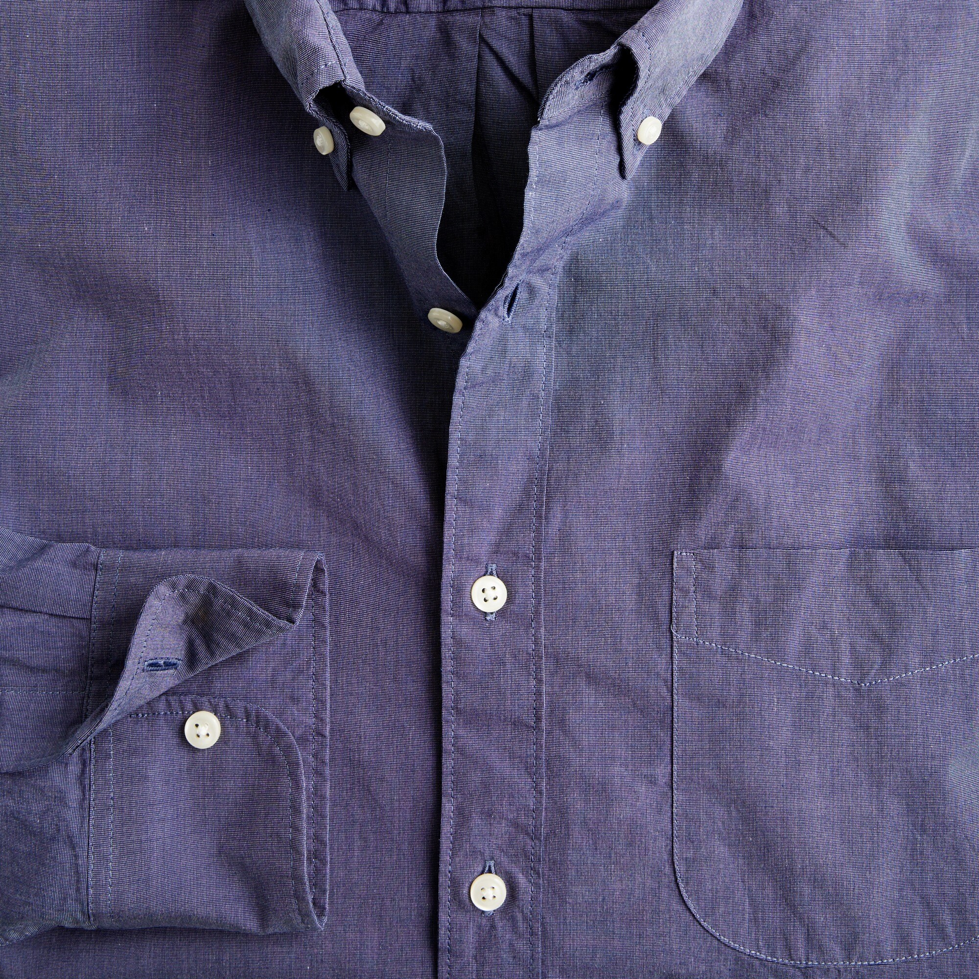 Slim Secret Wash organic cotton poplin shirt