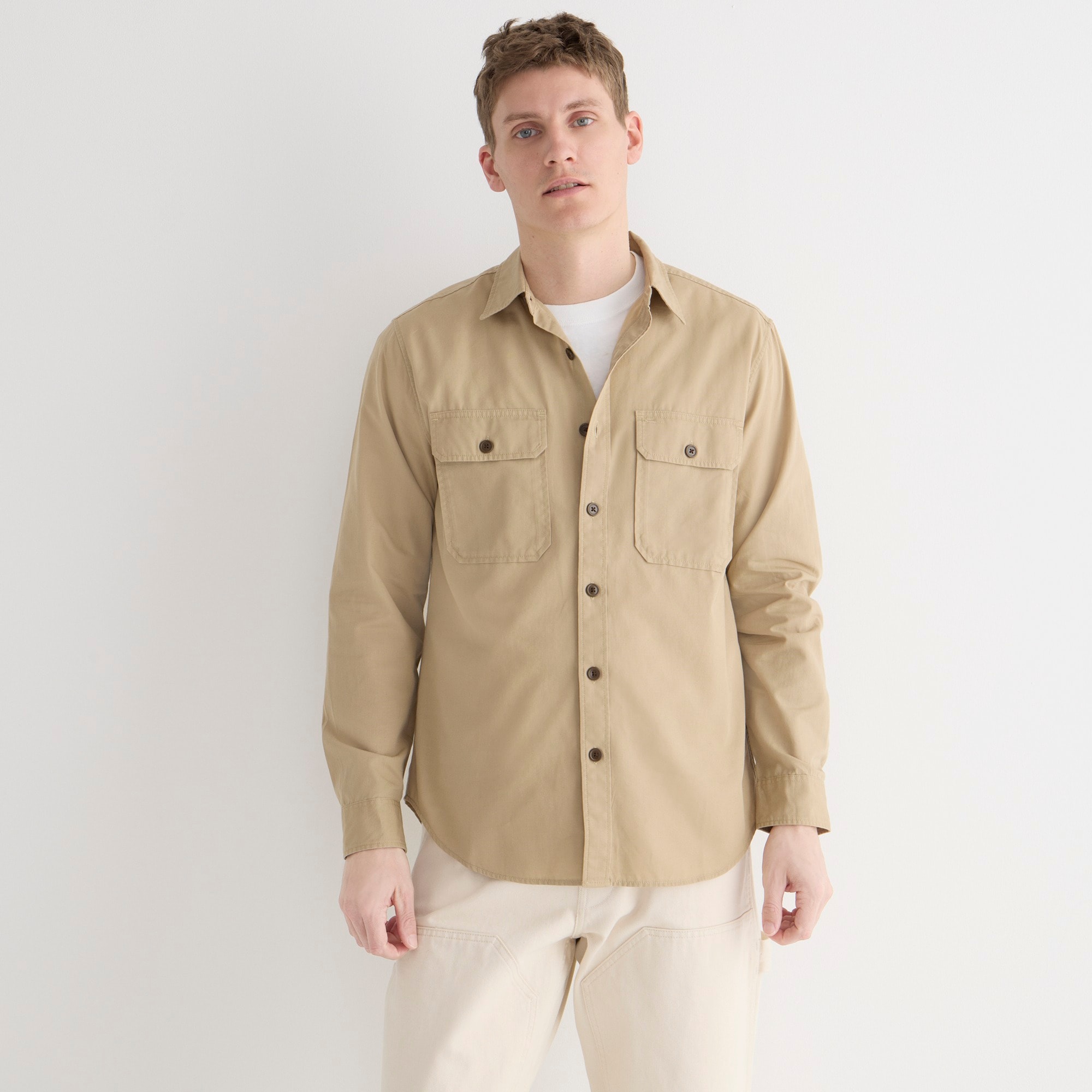 Wallace & Barnes slub poplin military shirt