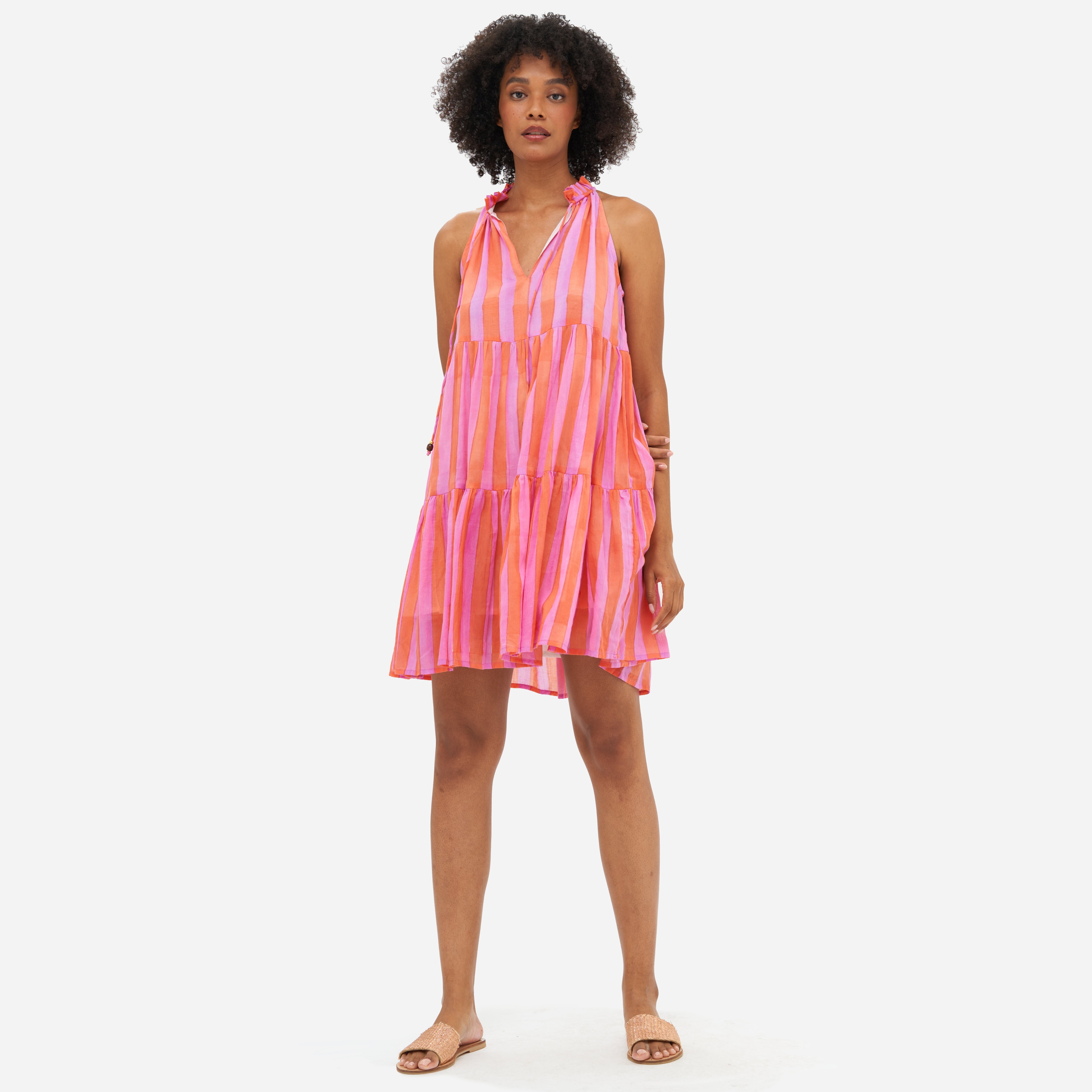 OLIPHANT™ sleeveless tiered short dress