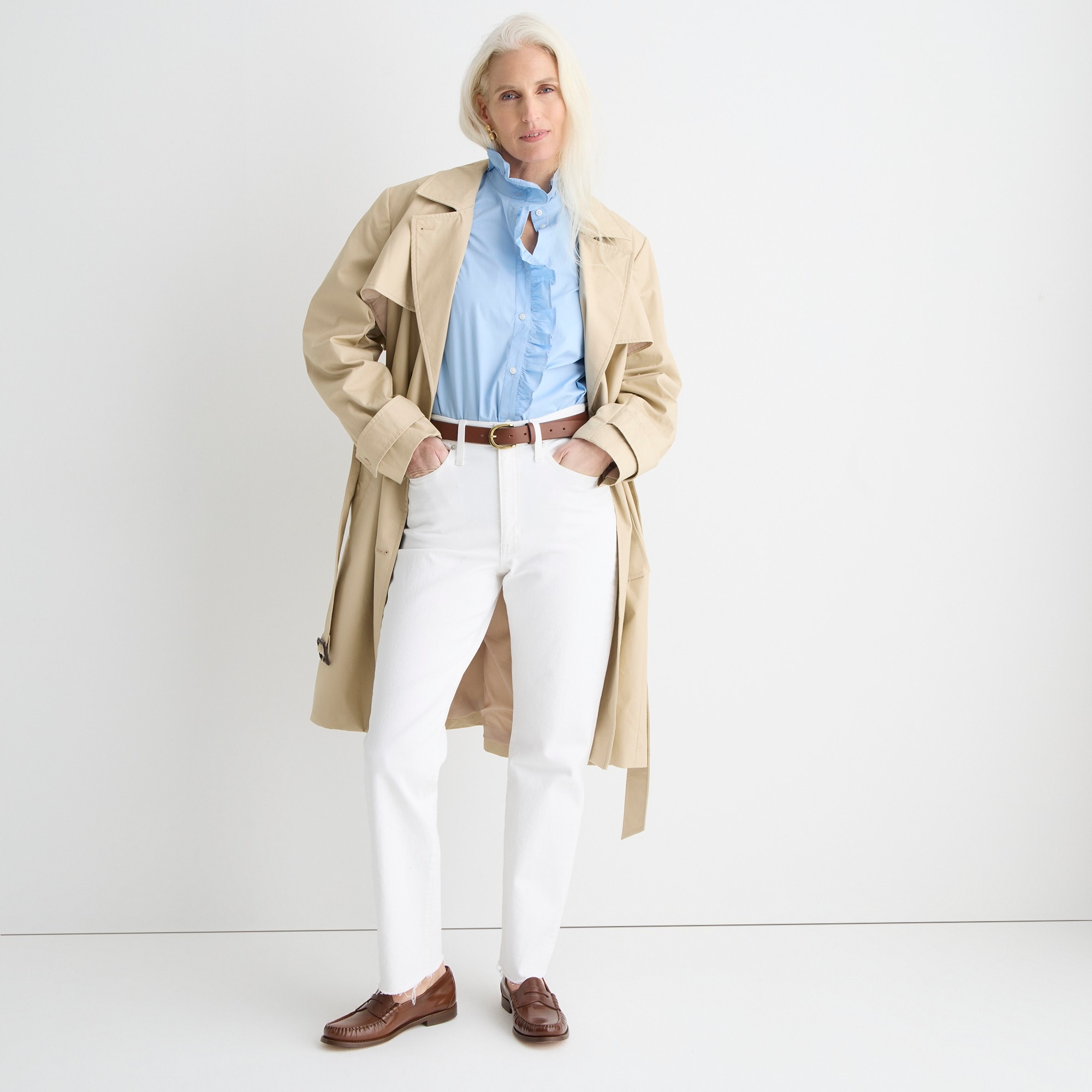 Slim boyfriend jean in white