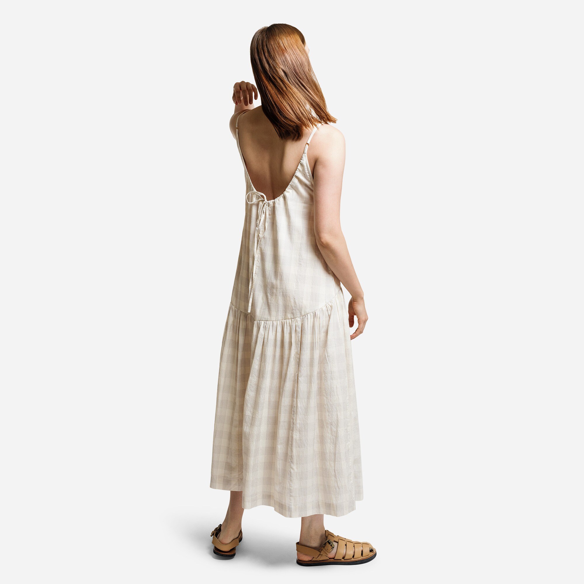 LAUDE the Label Portrait Dress in Rivera Plaid