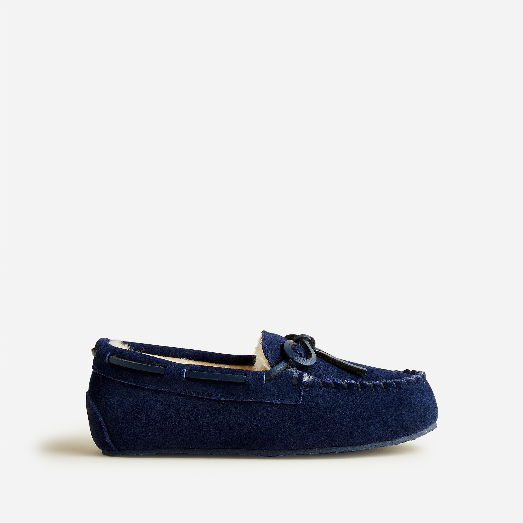 Kids' faux-shearling lodge slippers