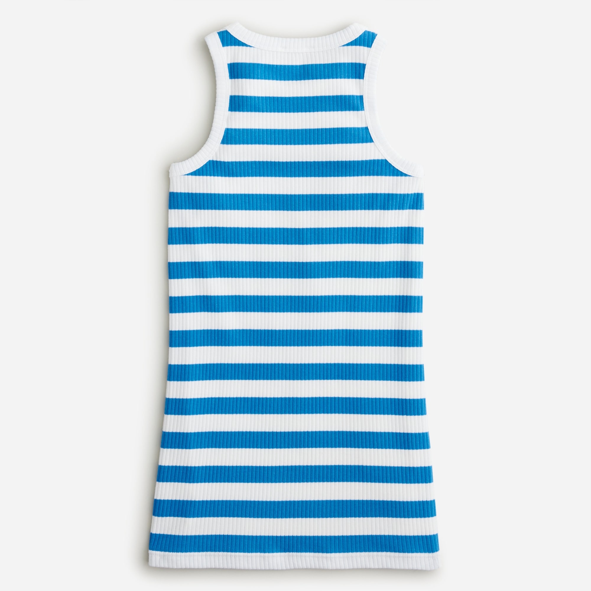 Girls' ribbed tank dress in stripe